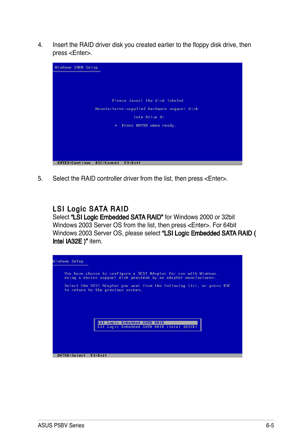 Asus P5BV/SAS User Manual | Page 165 / 184