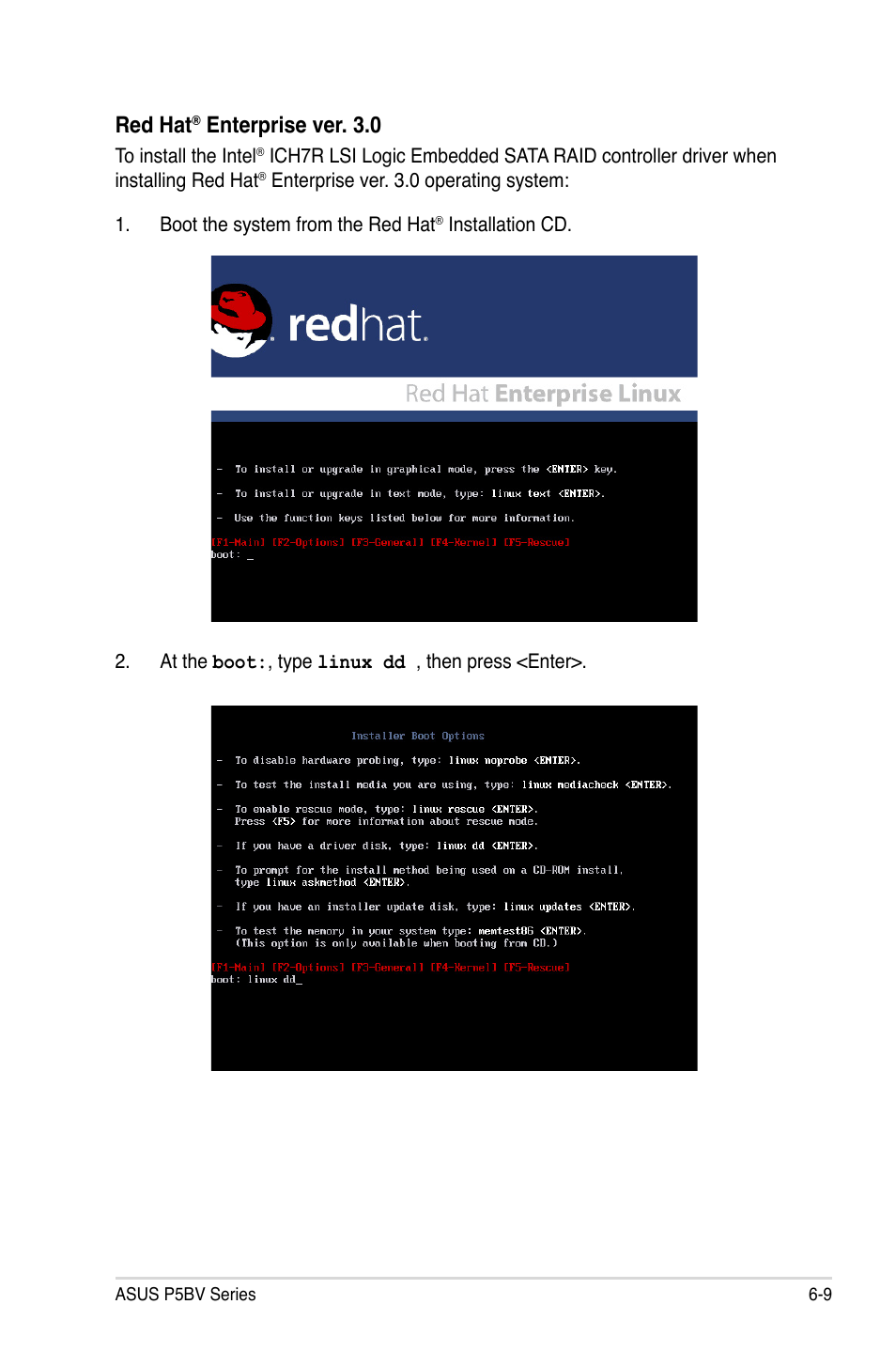 Red hat, Enterprise ver. 3.0 | Asus P5BV/SAS User Manual | Page 169 / 184