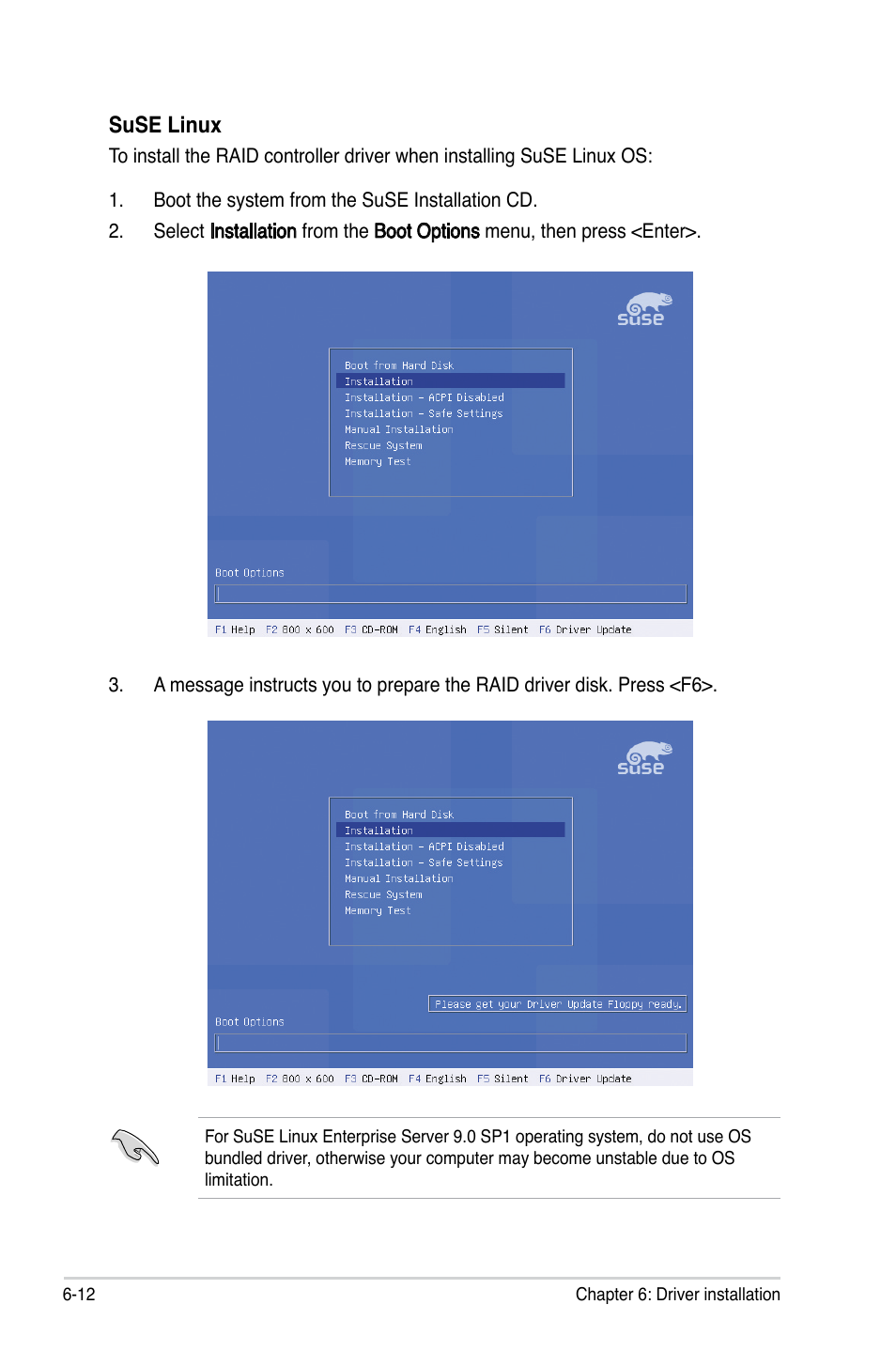Suse linux | Asus P5BV/SAS User Manual | Page 172 / 184