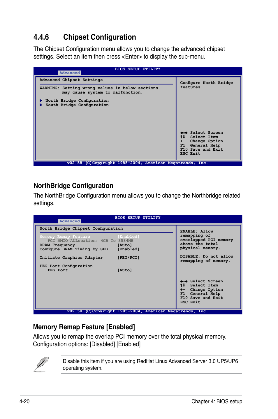 6 chipset configuration, Northbridge configuration | Asus P5BV/SAS User Manual | Page 80 / 184