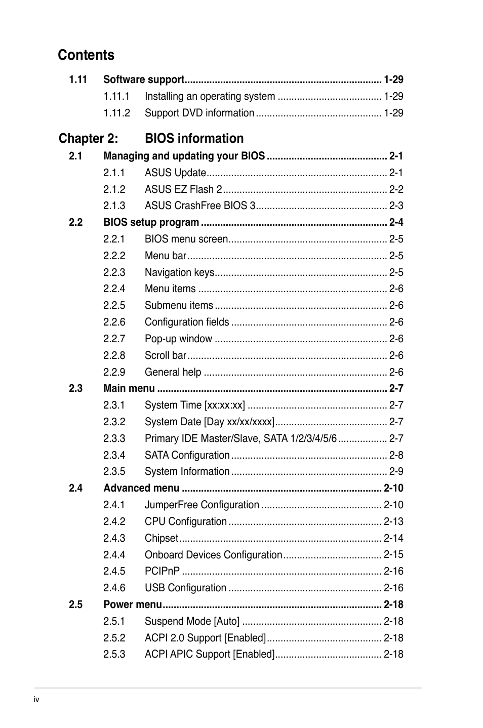 Asus M5A78L/USB3 User Manual | Page 4 / 66