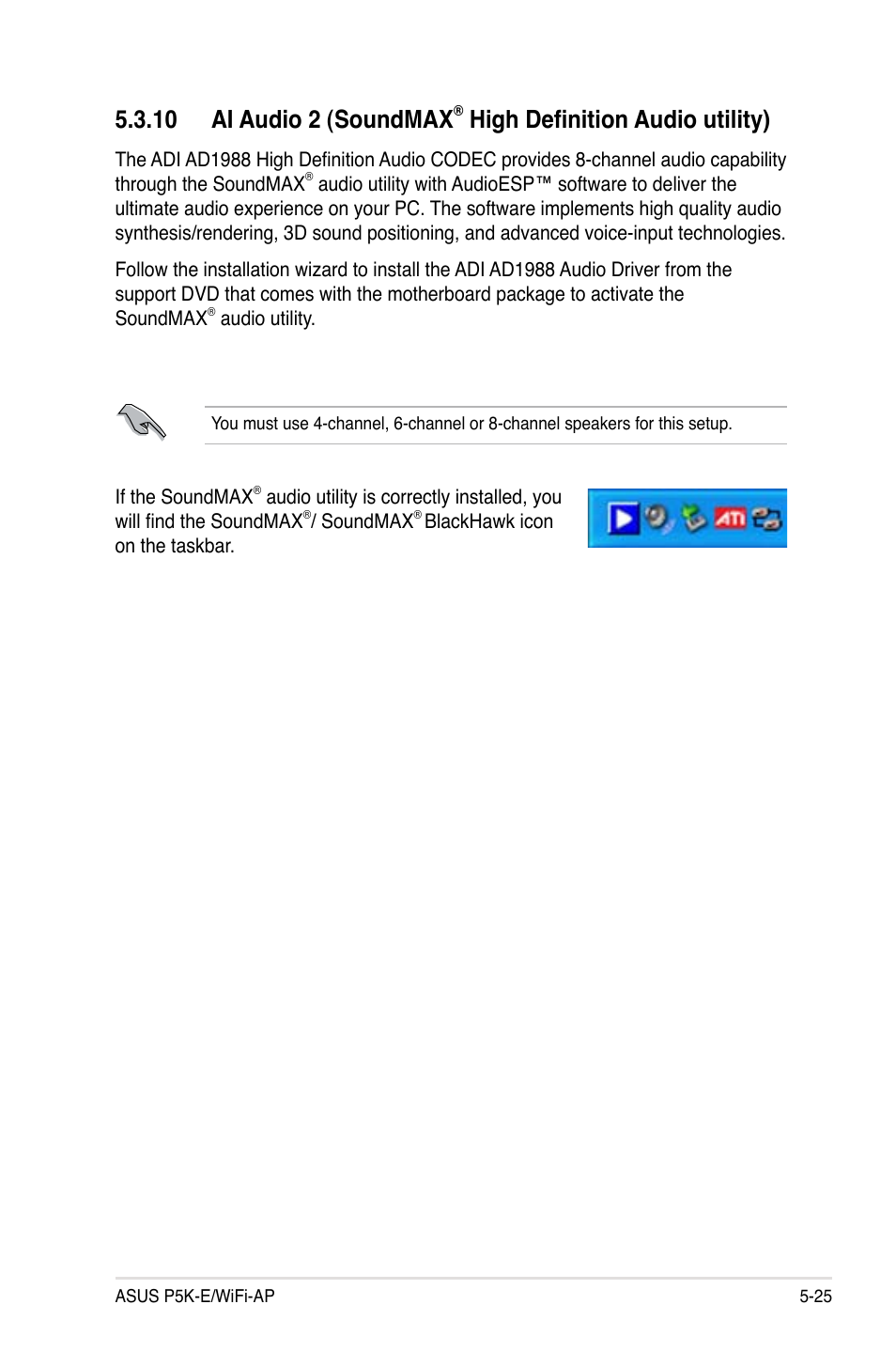10 ai audio 2 (soundmax, High definition audio utility) | Asus P5K-E/WiFi-AP User Manual | Page 133 / 180
