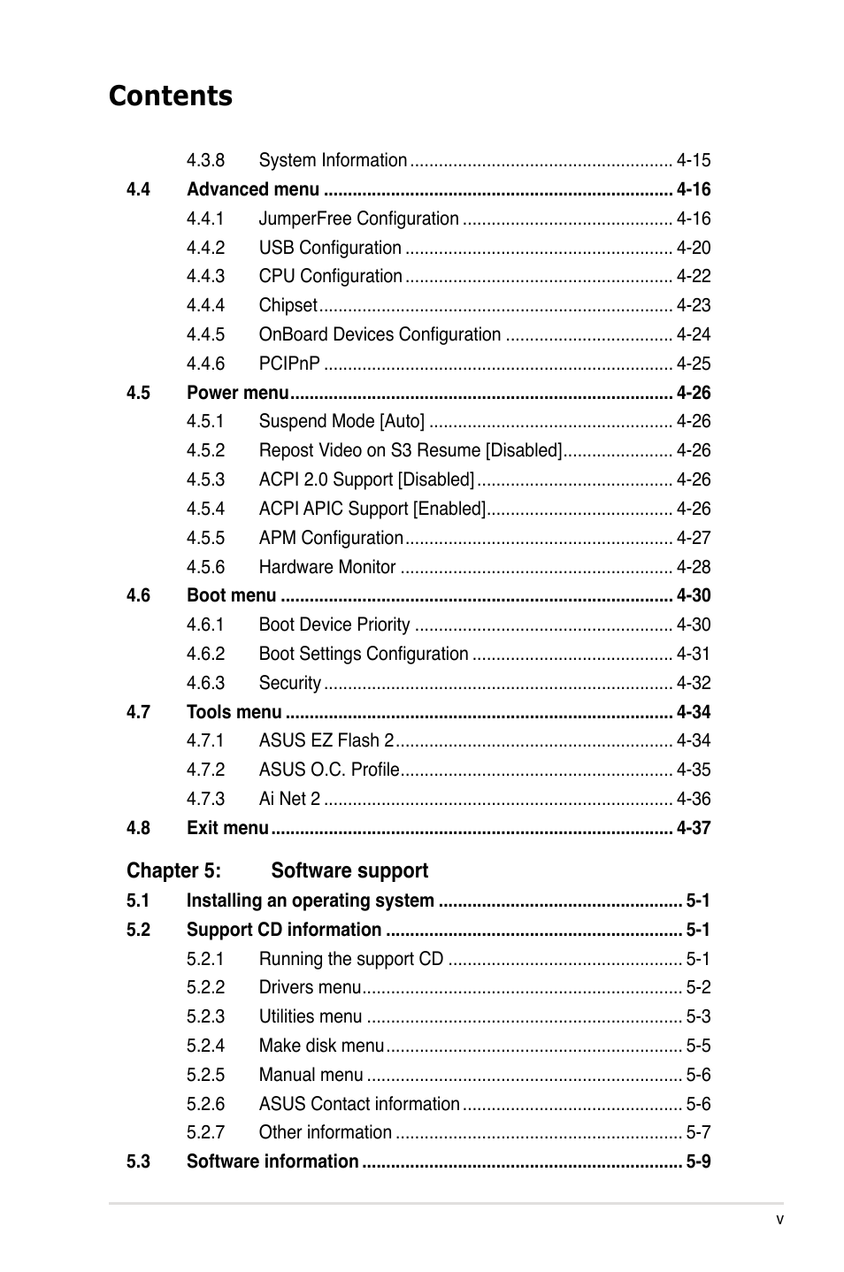 Asus P5K-E/WiFi-AP User Manual | Page 5 / 180