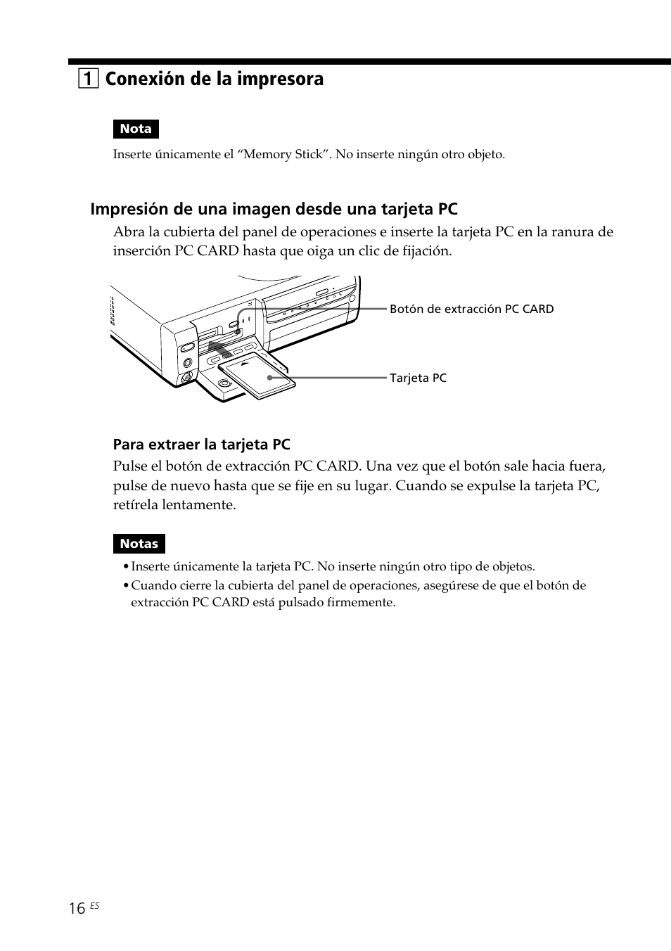 1conexión de la impresora | Sony DPP-SV88 User Manual | Page 244 / 344