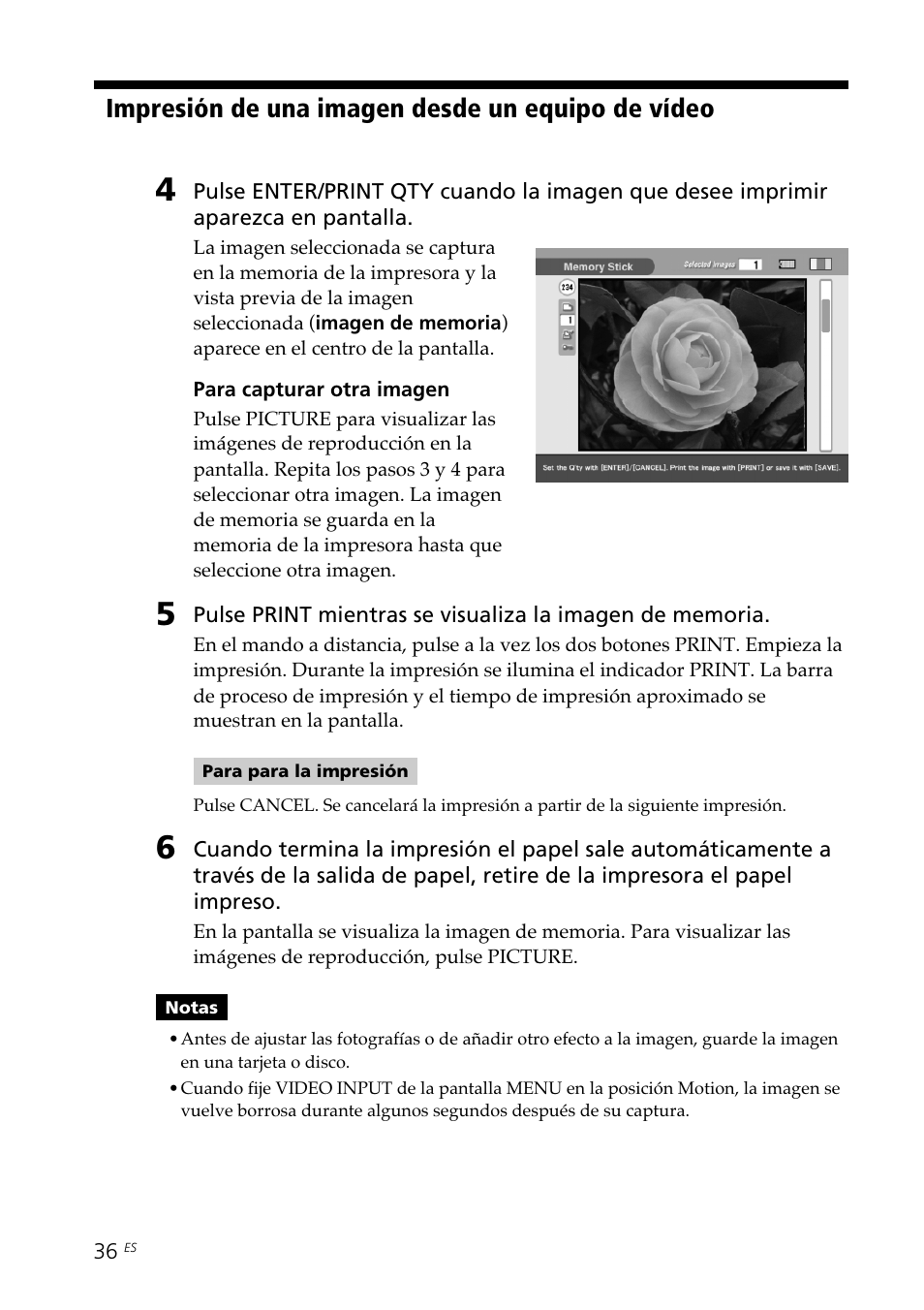 Impresión de una imagen desde un equipo de vídeo | Sony DPP-SV88 User Manual | Page 264 / 344