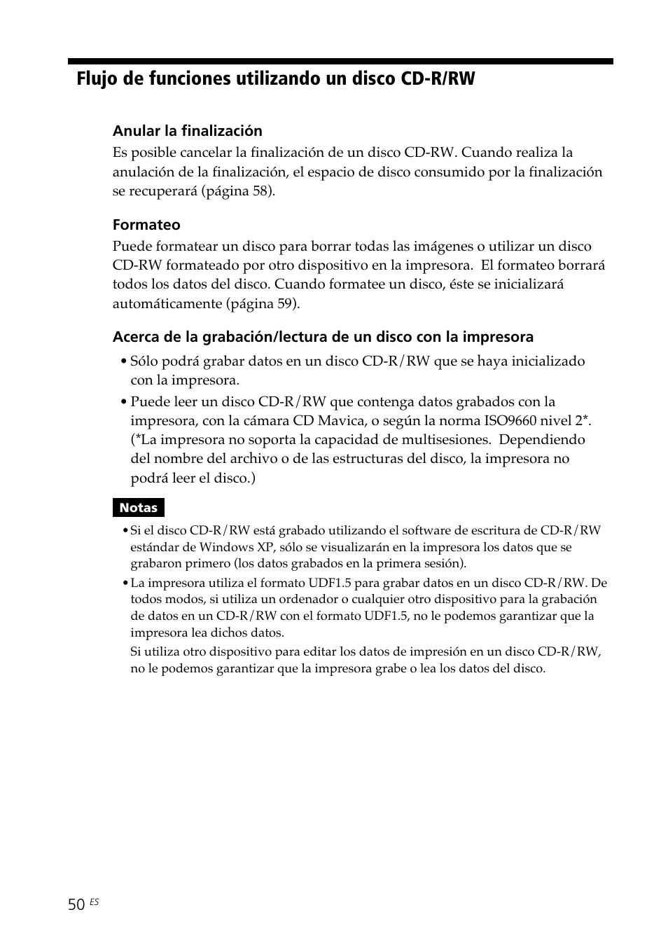 Flujo de funciones utilizando un disco cd-r/rw | Sony DPP-SV88 User Manual | Page 278 / 344