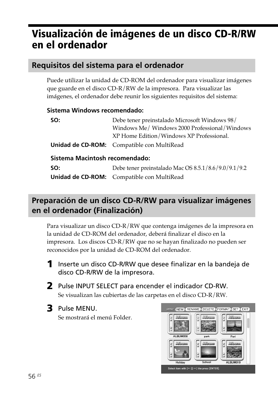 Requisitos del sistema para el ordenador | Sony DPP-SV88 User Manual | Page 284 / 344