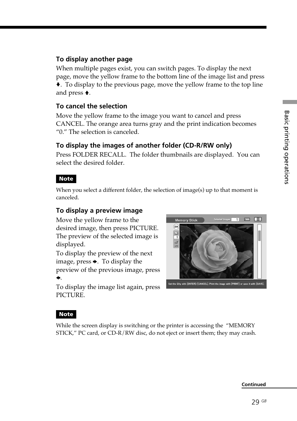 Picture | Sony DPP-SV88 User Manual | Page 29 / 344