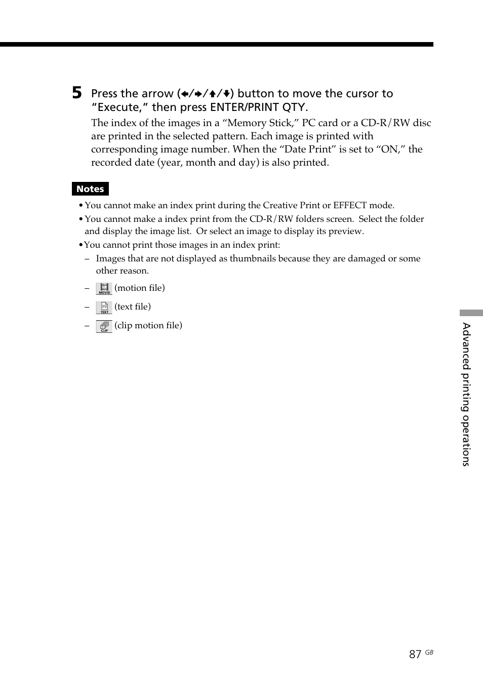 Deleting images, Viewing the slideshow making an index print | Sony DPP-SV88 User Manual | Page 87 / 344