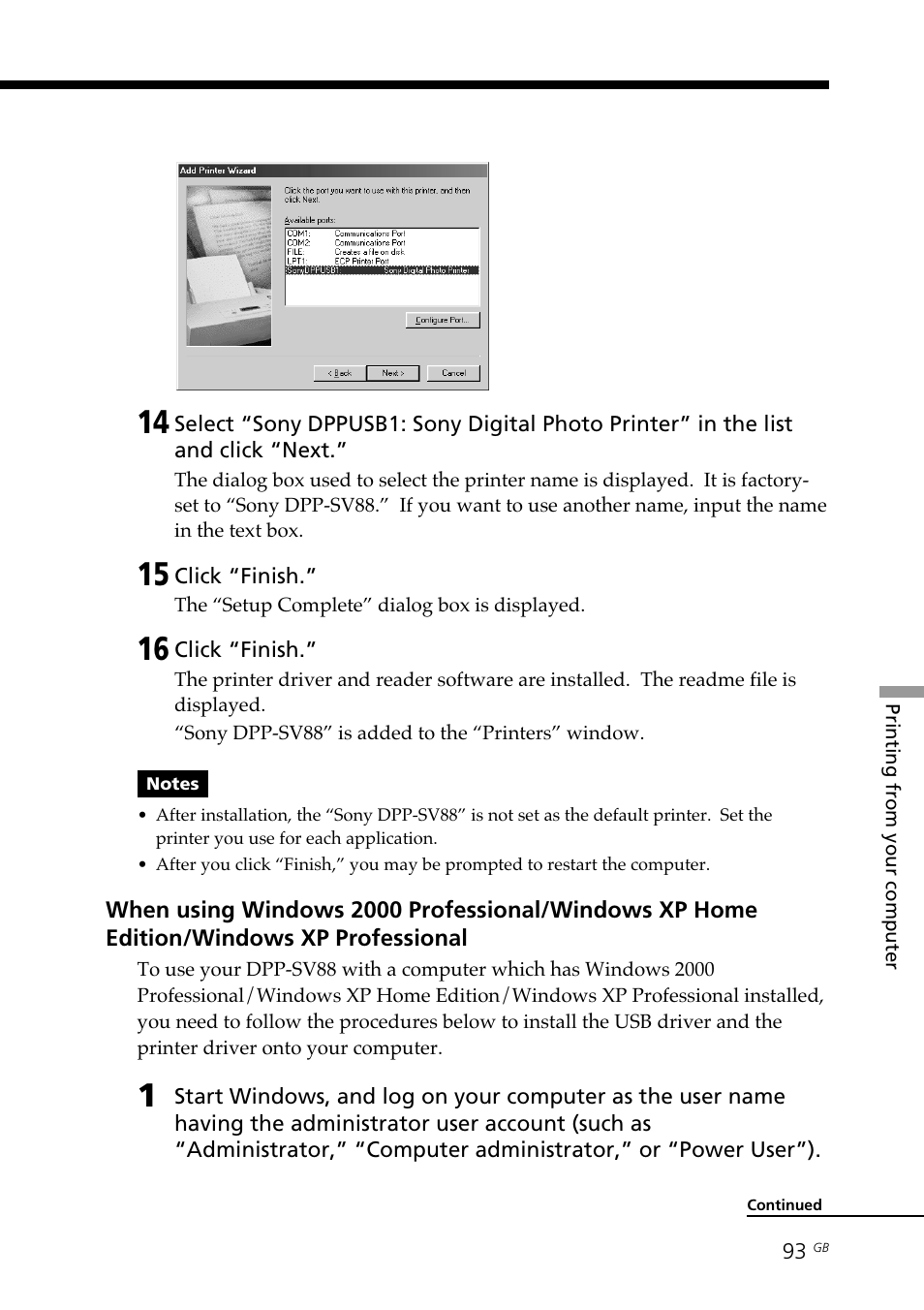 Sony DPP-SV88 User Manual | Page 93 / 344