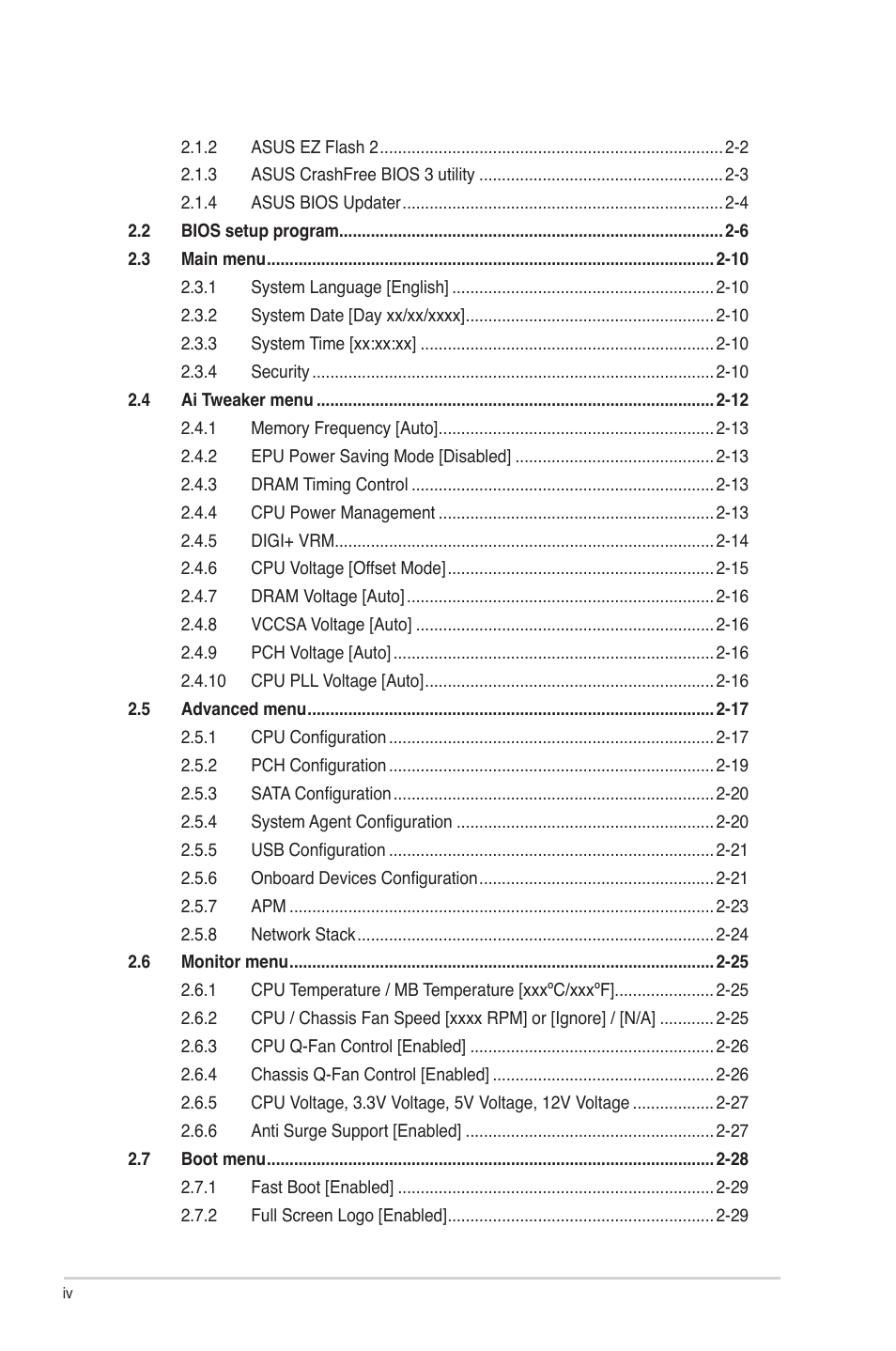 Asus H61-PLUS User Manual | Page 4 / 84