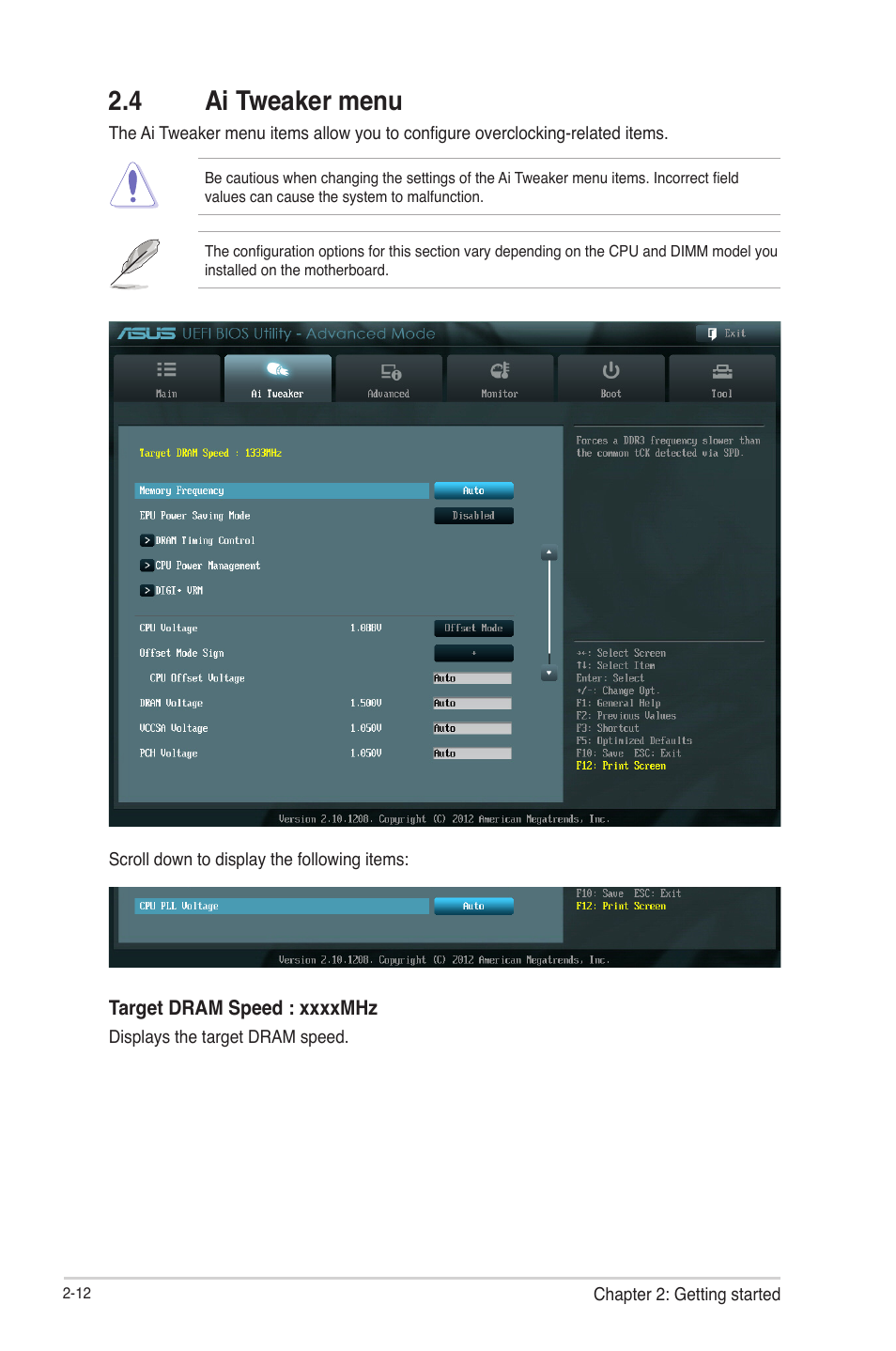 4 ai tweaker menu, 4 ai tweaker menu -12 | Asus H61-PLUS User Manual | Page 56 / 84