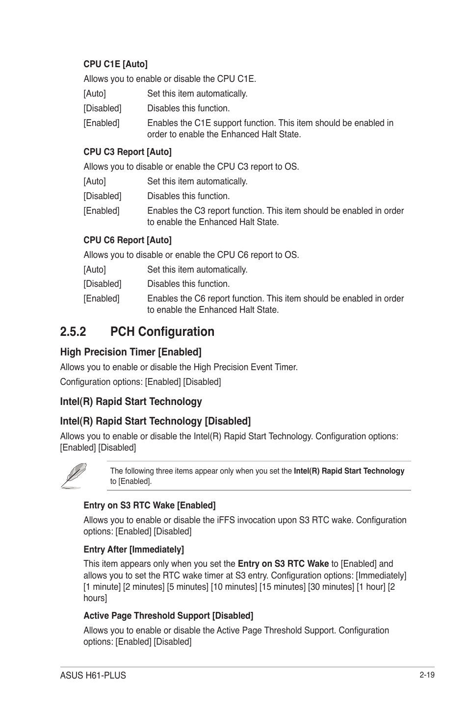 2 pch configuration, Pch configuration -19 | Asus H61-PLUS User Manual | Page 63 / 84