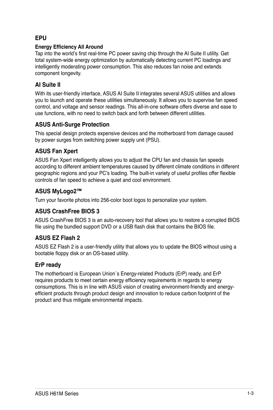 Asus H61M-PLUS User Manual | Page 15 / 80