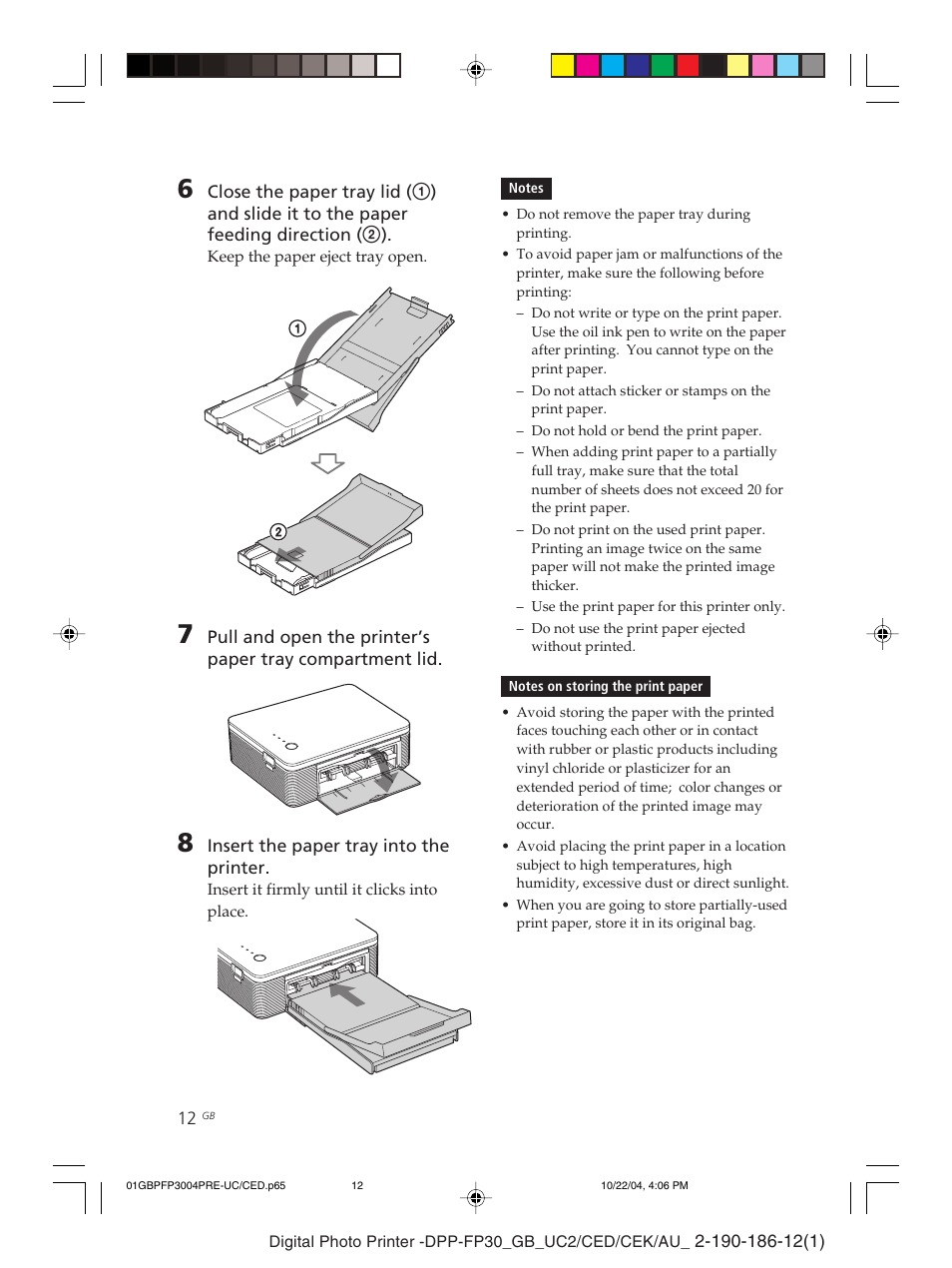 Sony DPP-FP30 User Manual | Page 12 / 52