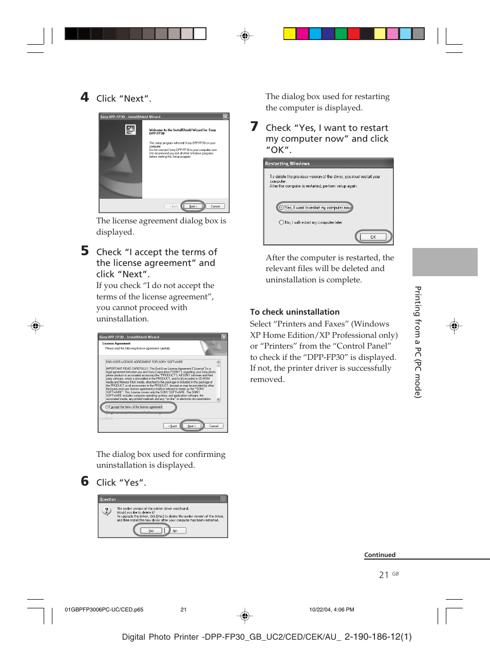 Sony DPP-FP30 User Manual | Page 21 / 52