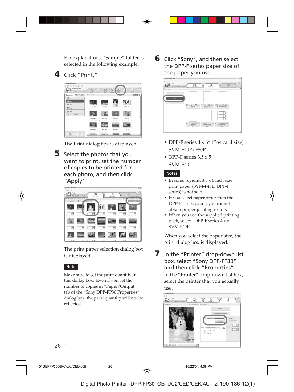 Sony DPP-FP30 User Manual | Page 26 / 52