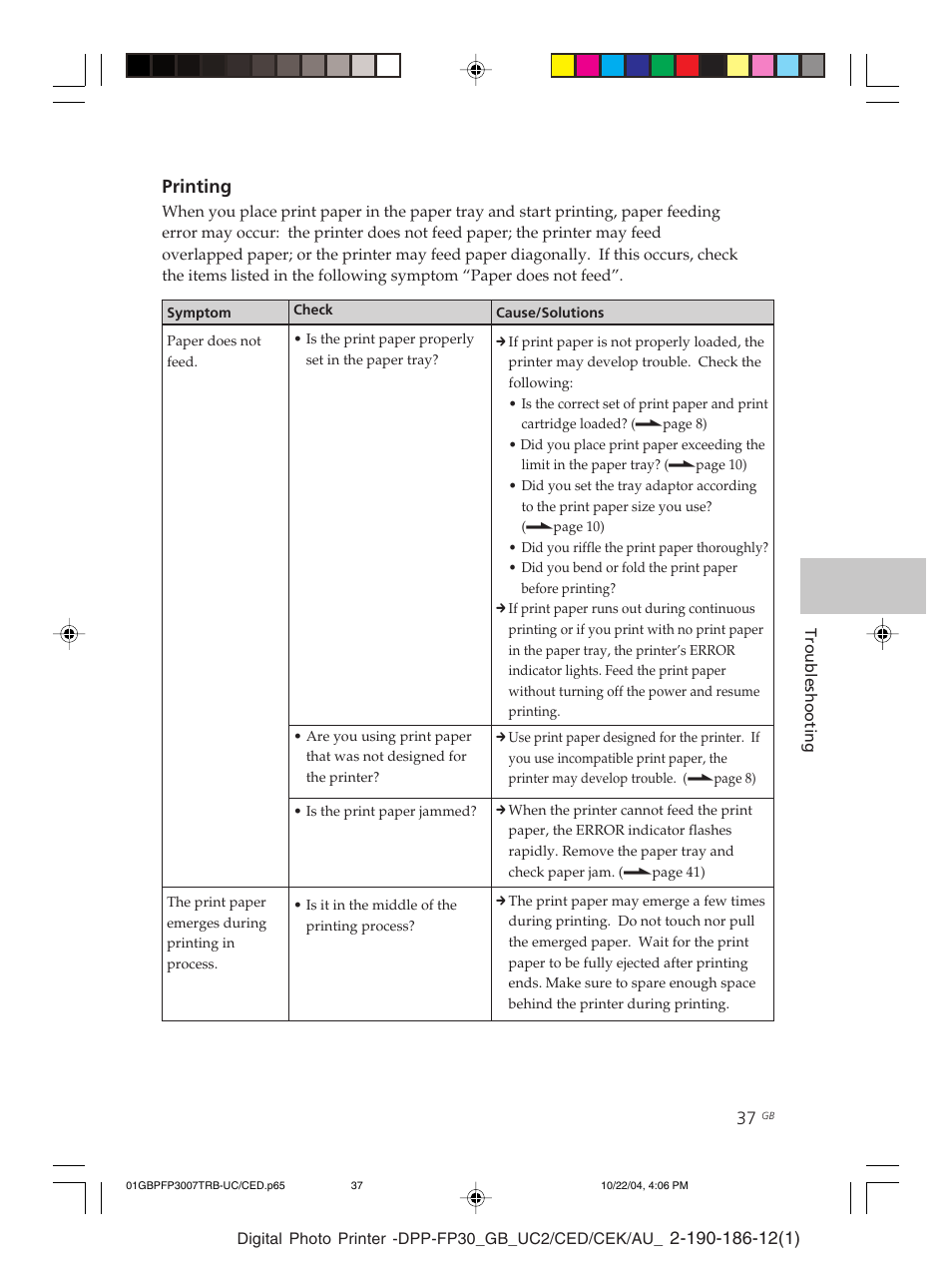 Printing | Sony DPP-FP30 User Manual | Page 37 / 52