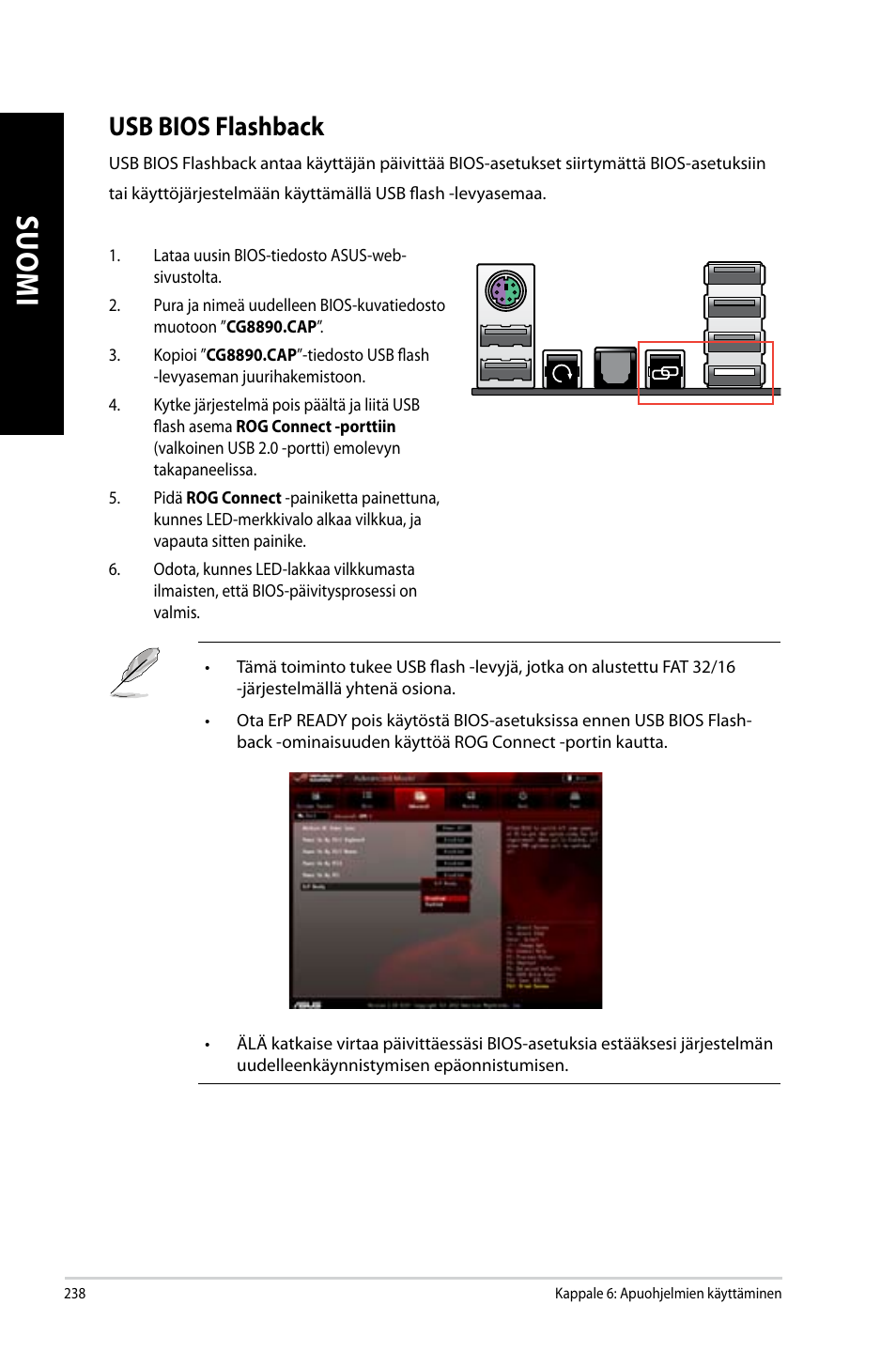 Usb bios flashback | Asus CG8890 User Manual | Page 240 / 442