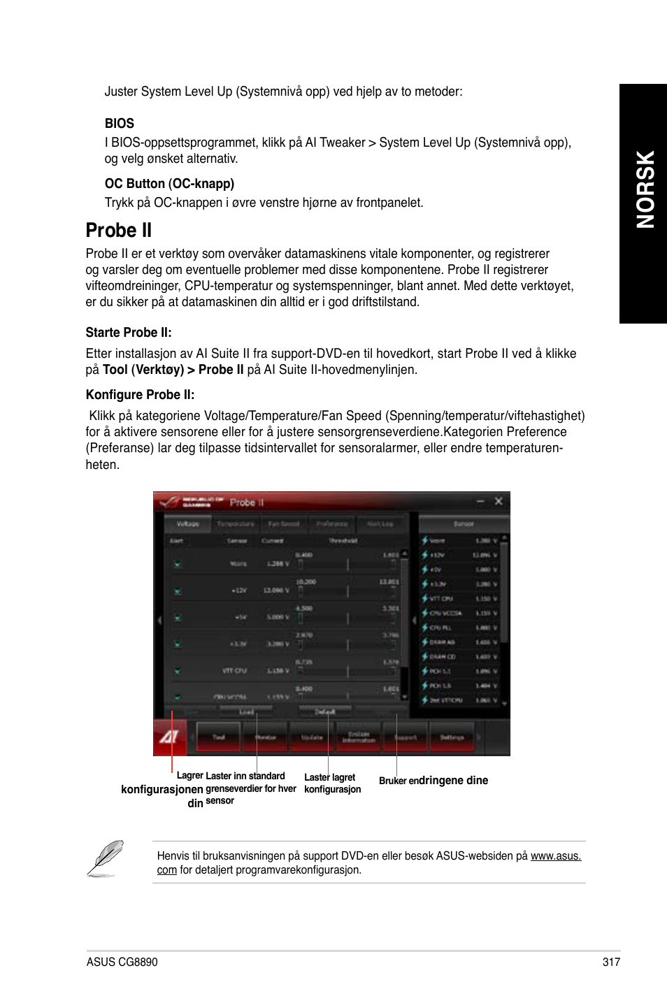 No rs k no rs k, Probe ii | Asus CG8890 User Manual | Page 319 / 442