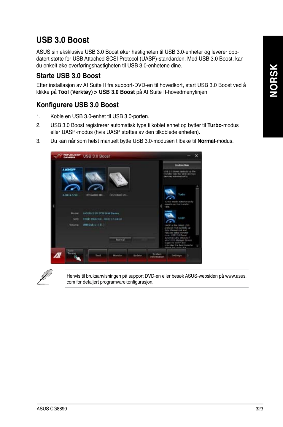 Usb 3.0 boost, No rs k no rs k | Asus CG8890 User Manual | Page 325 / 442