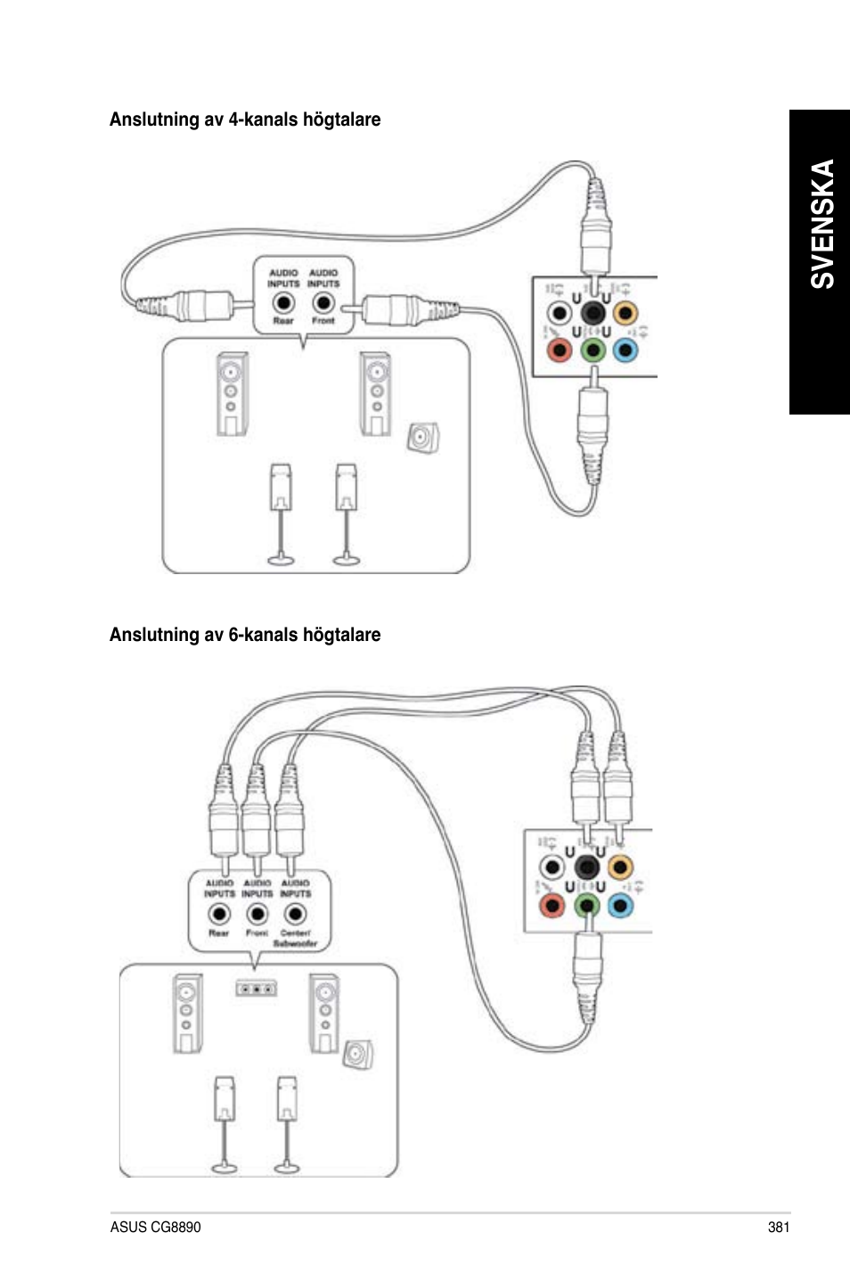 Svenska | Asus CG8890 User Manual | Page 383 / 442