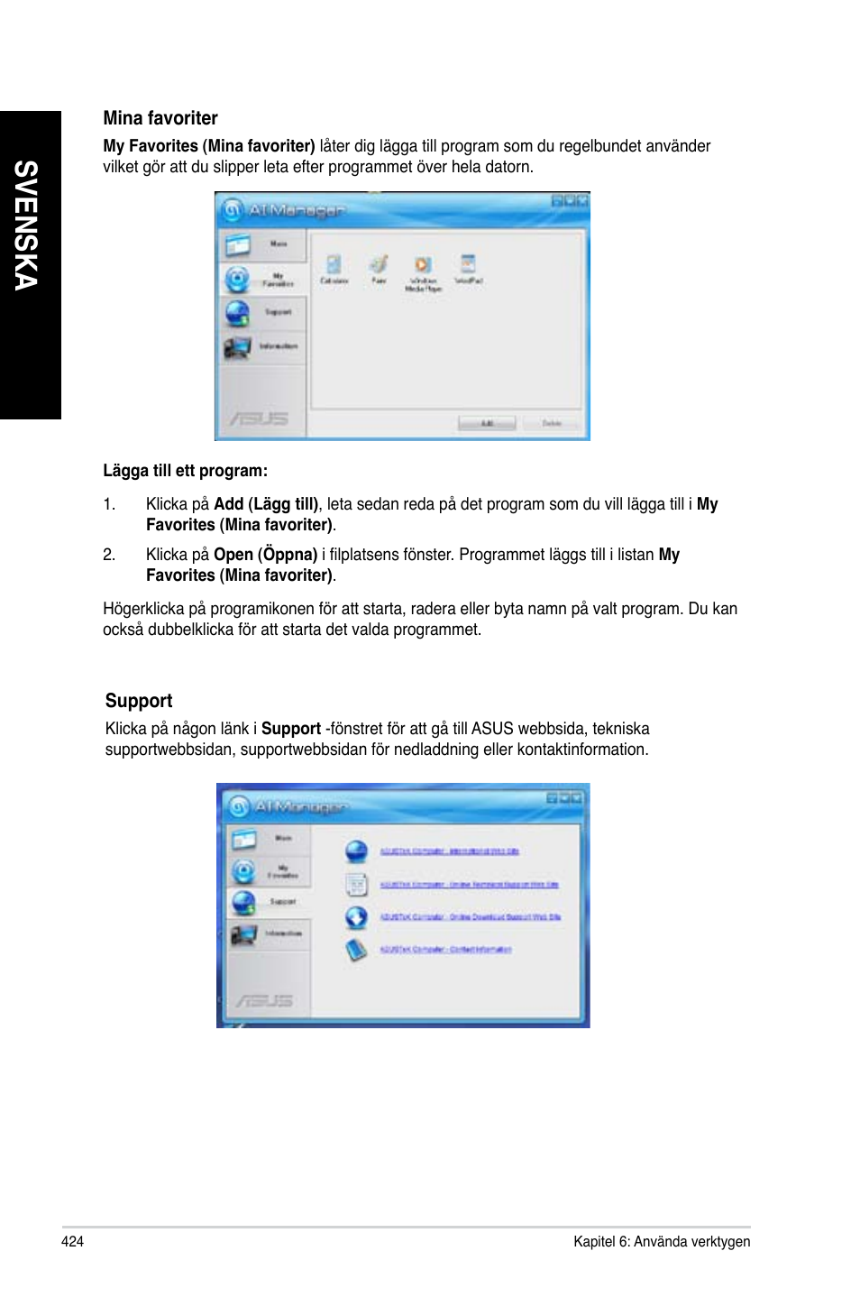 Svenska | Asus CG8890 User Manual | Page 426 / 442