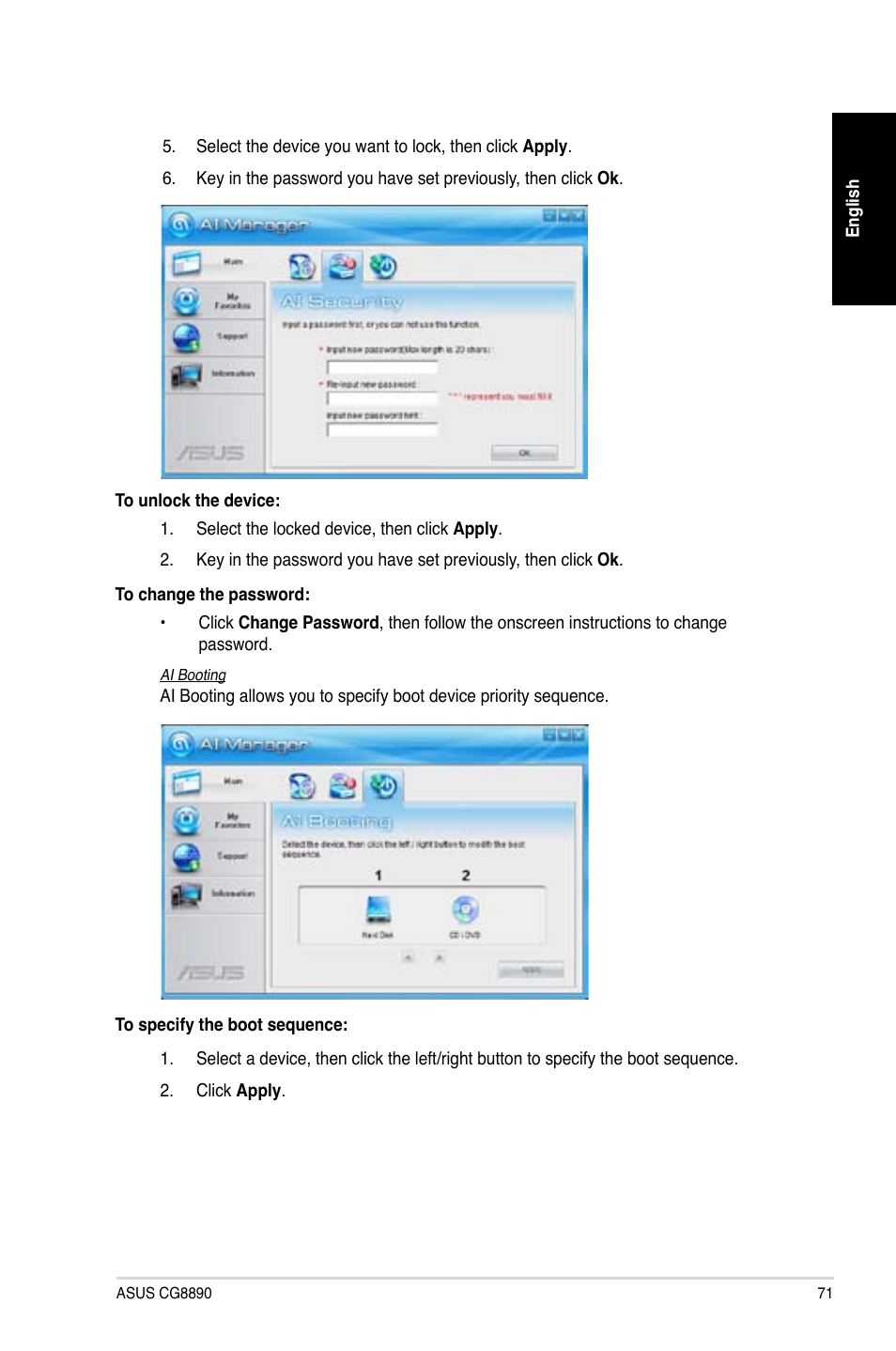 Asus CG8890 User Manual | Page 73 / 442