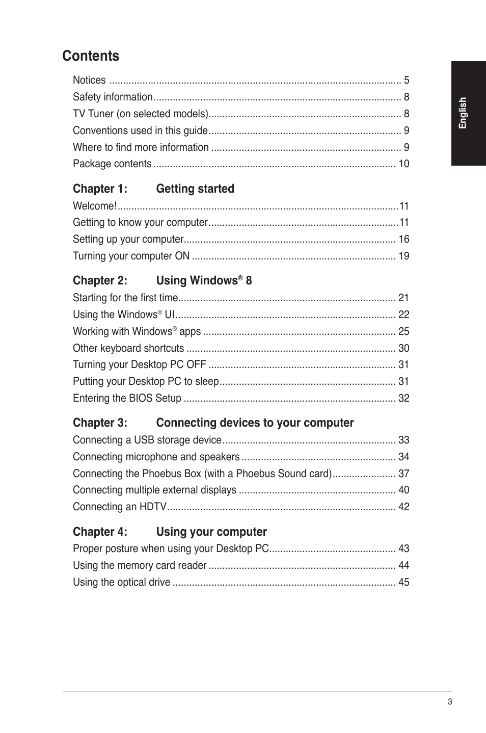 Asus G30AB User Manual | Page 3 / 84