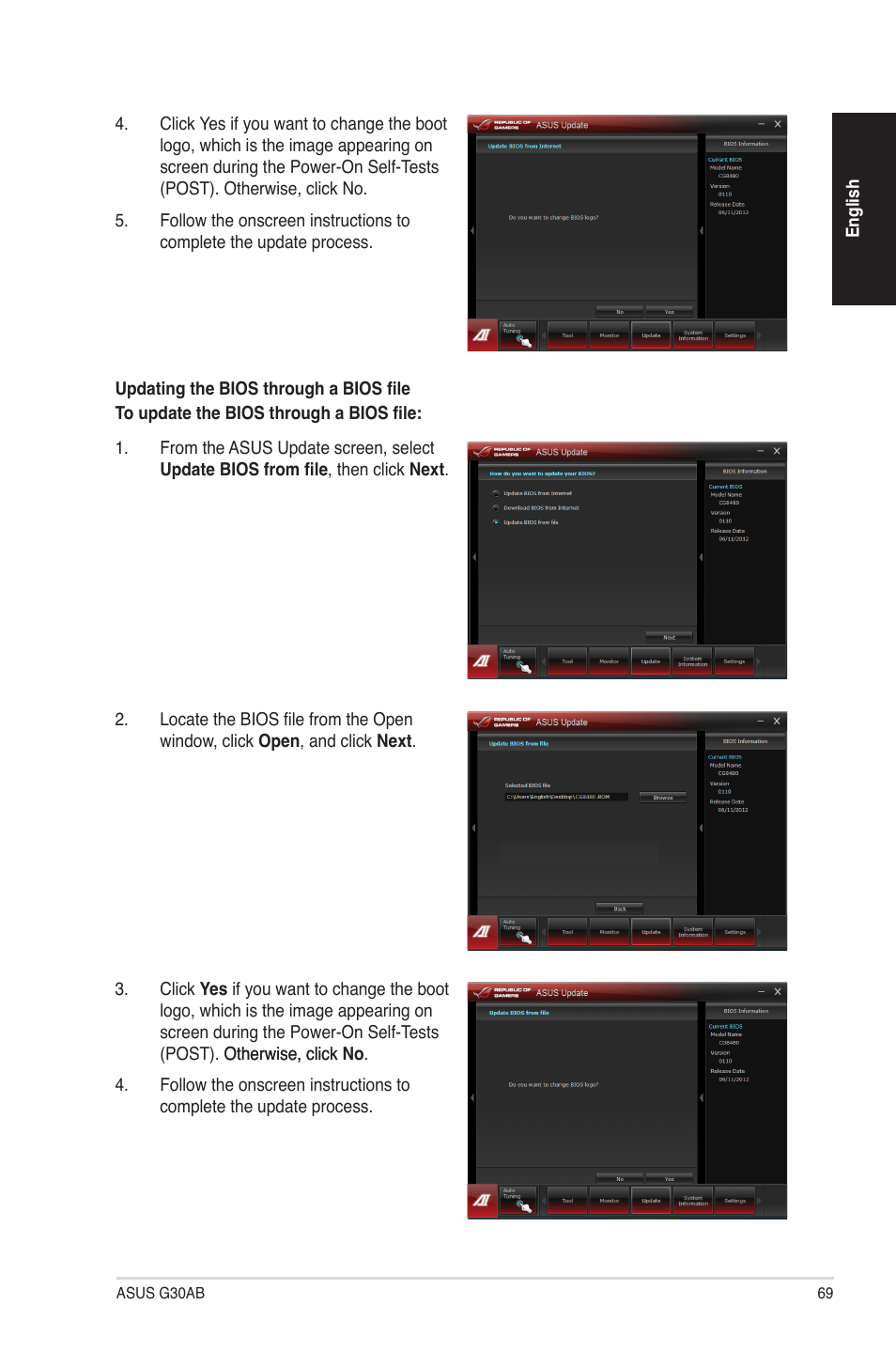 Asus G30AB User Manual | Page 69 / 84