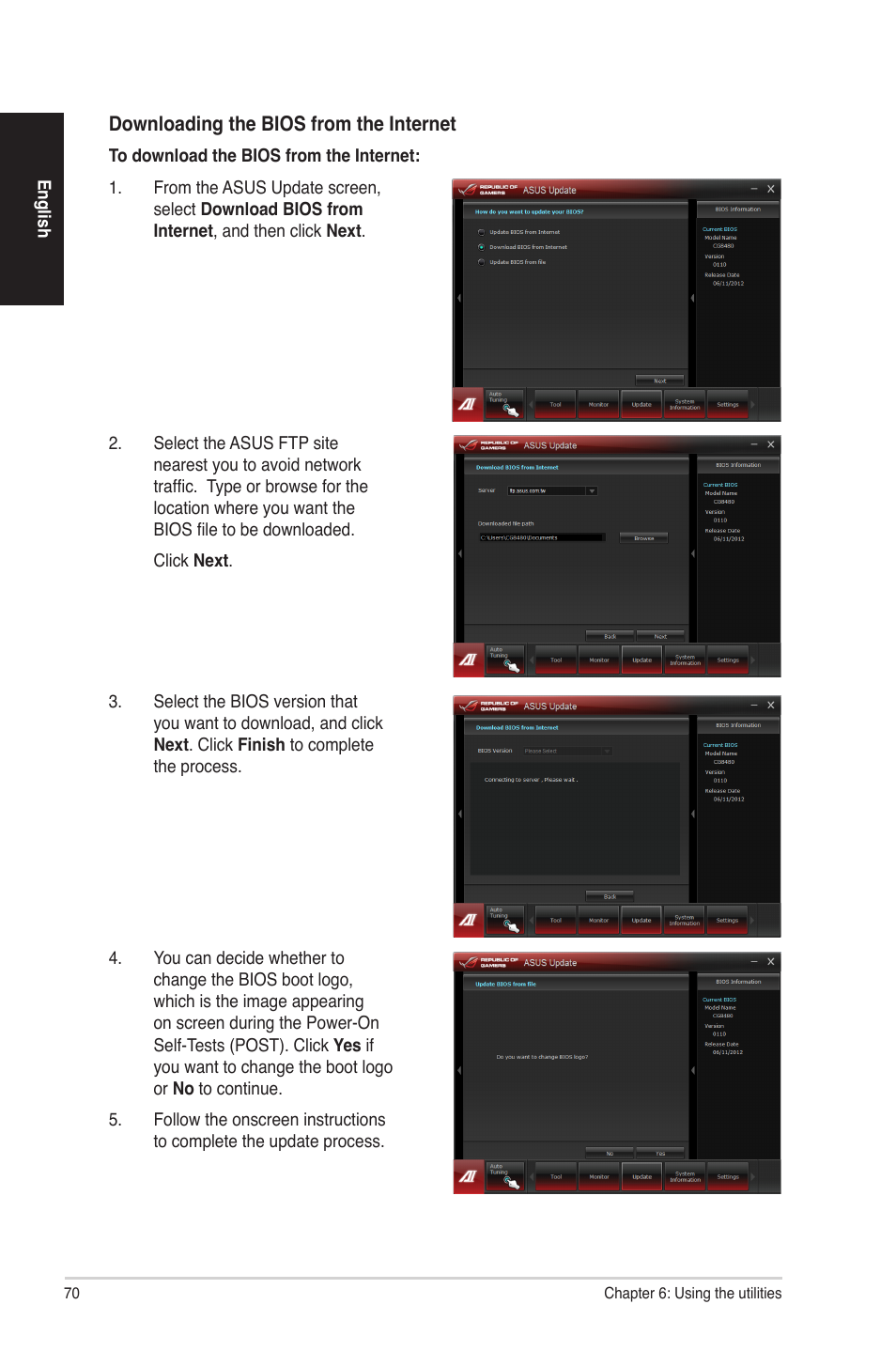 Asus G30AB User Manual | Page 70 / 84