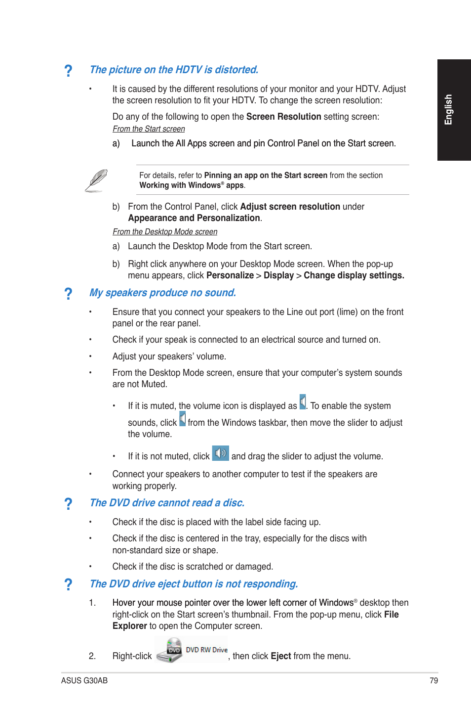 Asus G30AB User Manual | Page 79 / 84