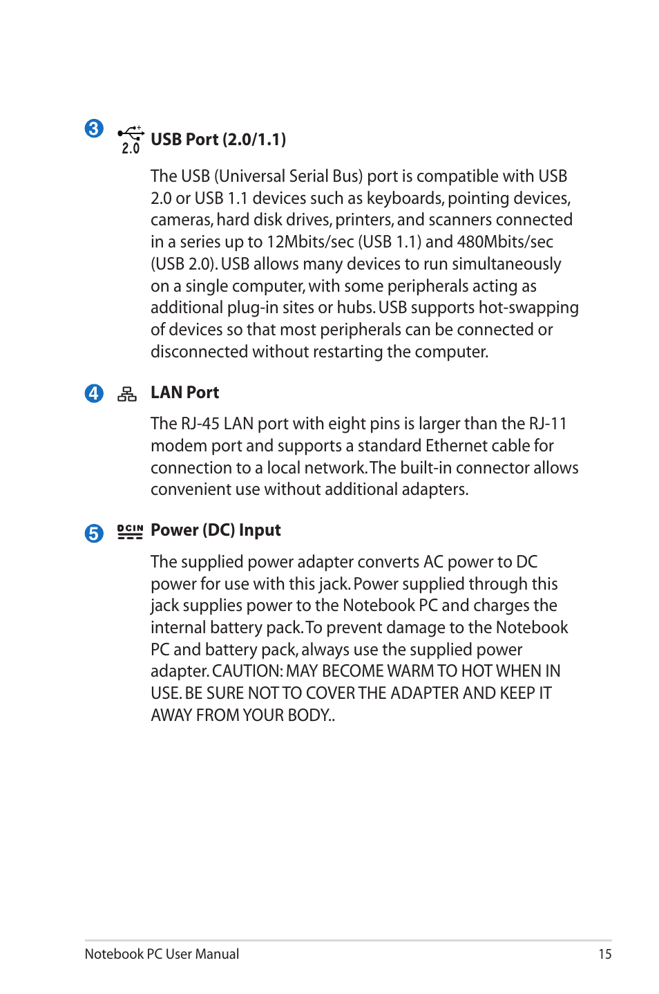 Asus G60VX User Manual | Page 15 / 30