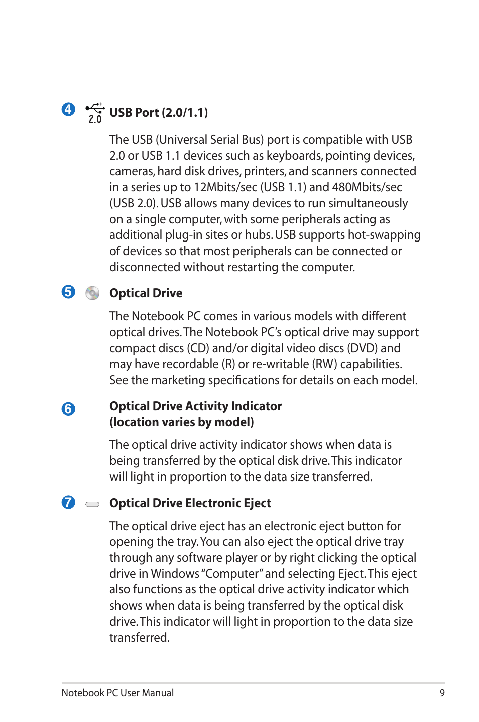 Asus G60VX User Manual | Page 9 / 30