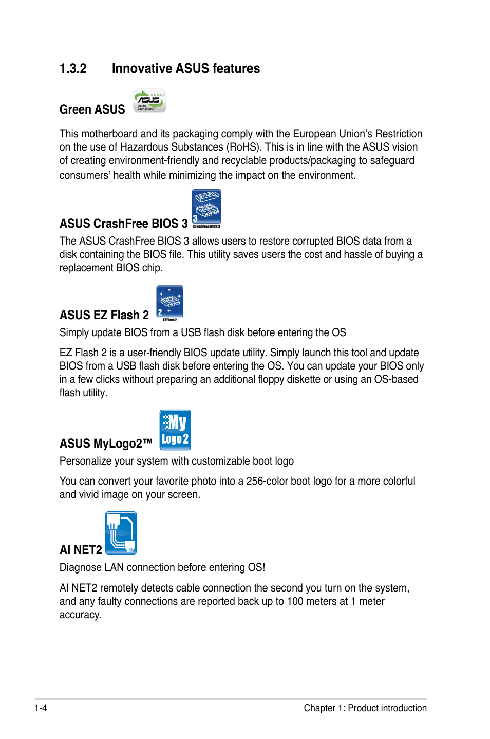 2 innovative asus features | Asus M2N68 User Manual | Page 16 / 104