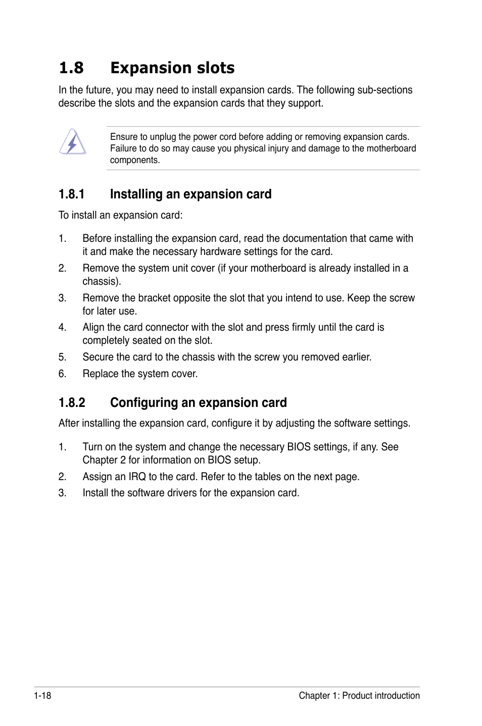 8 expansion slots, 1 installing an expansion card, 2 configuring an expansion card | Asus M2N68 User Manual | Page 30 / 104