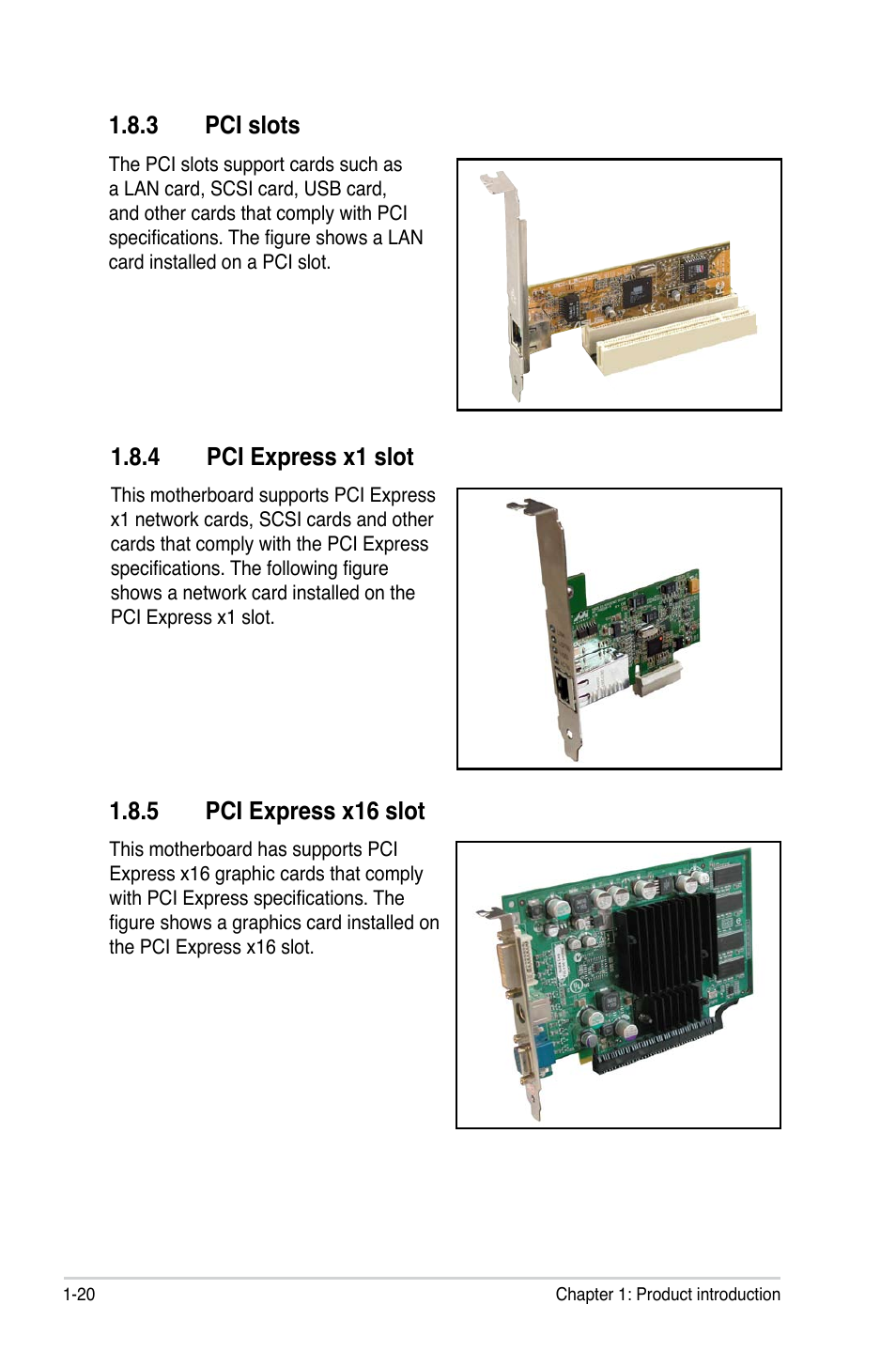 3 pci slots, 4 pci express x1 slot, 5 pci express x16 slot | Asus M2N68 User Manual | Page 32 / 104