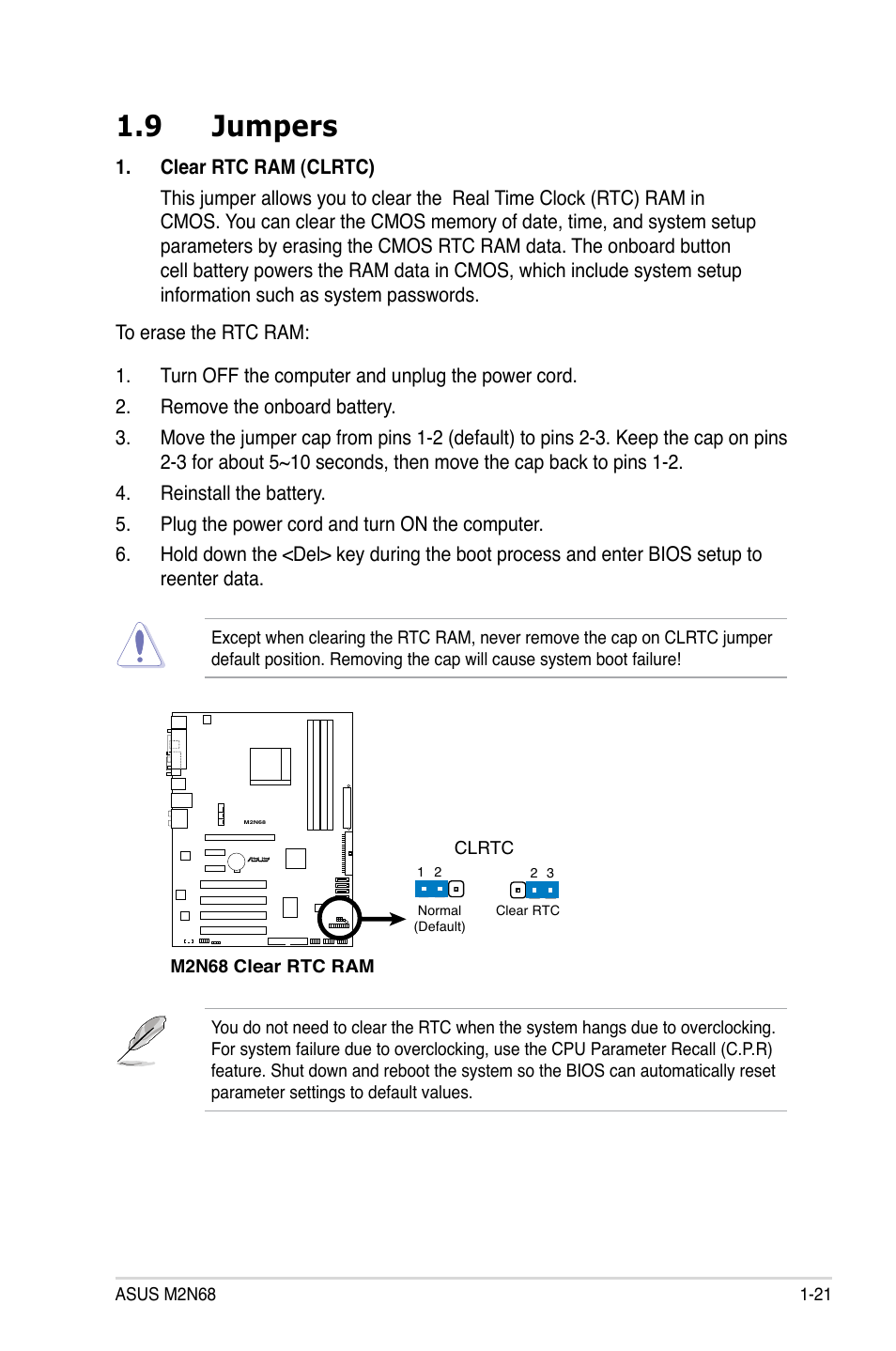 9 jumpers | Asus M2N68 User Manual | Page 33 / 104