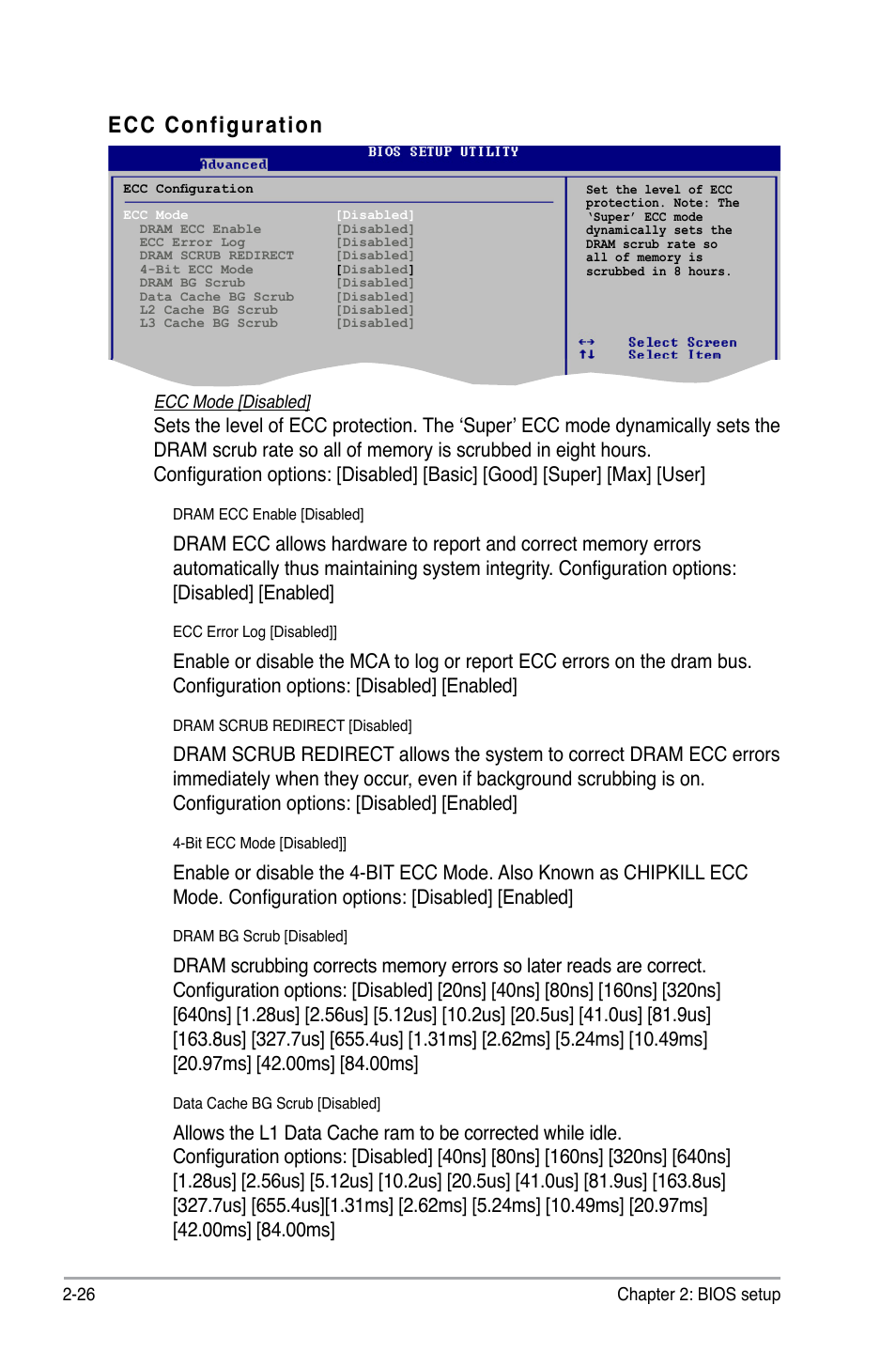 Ecc configuration | Asus M2N68 User Manual | Page 70 / 104