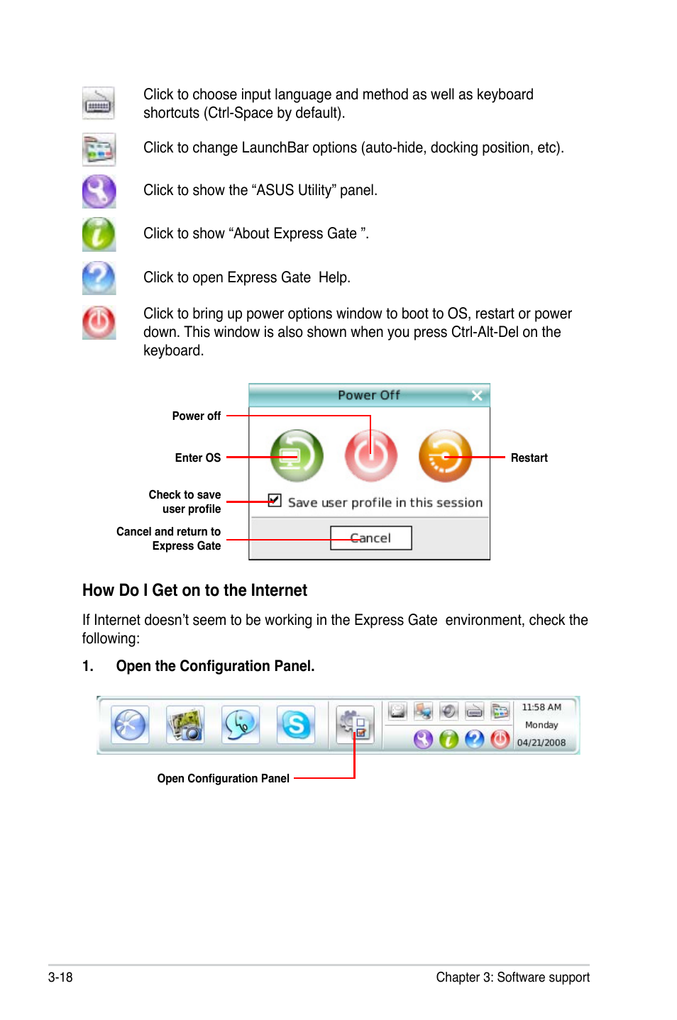 How do i get on to the internet | Asus M3N78-VM User Manual | Page 110 / 118