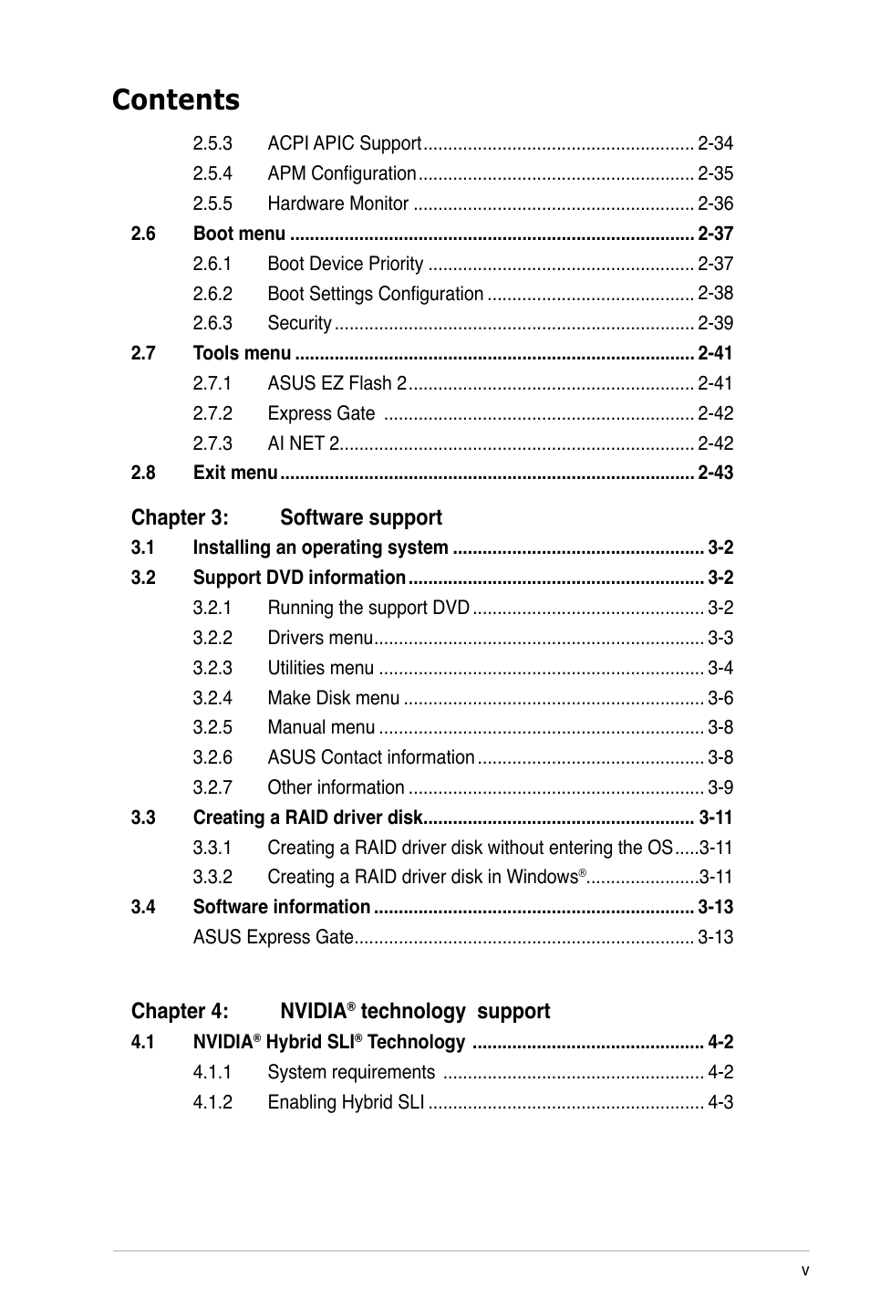 Asus M3N78-VM User Manual | Page 5 / 118