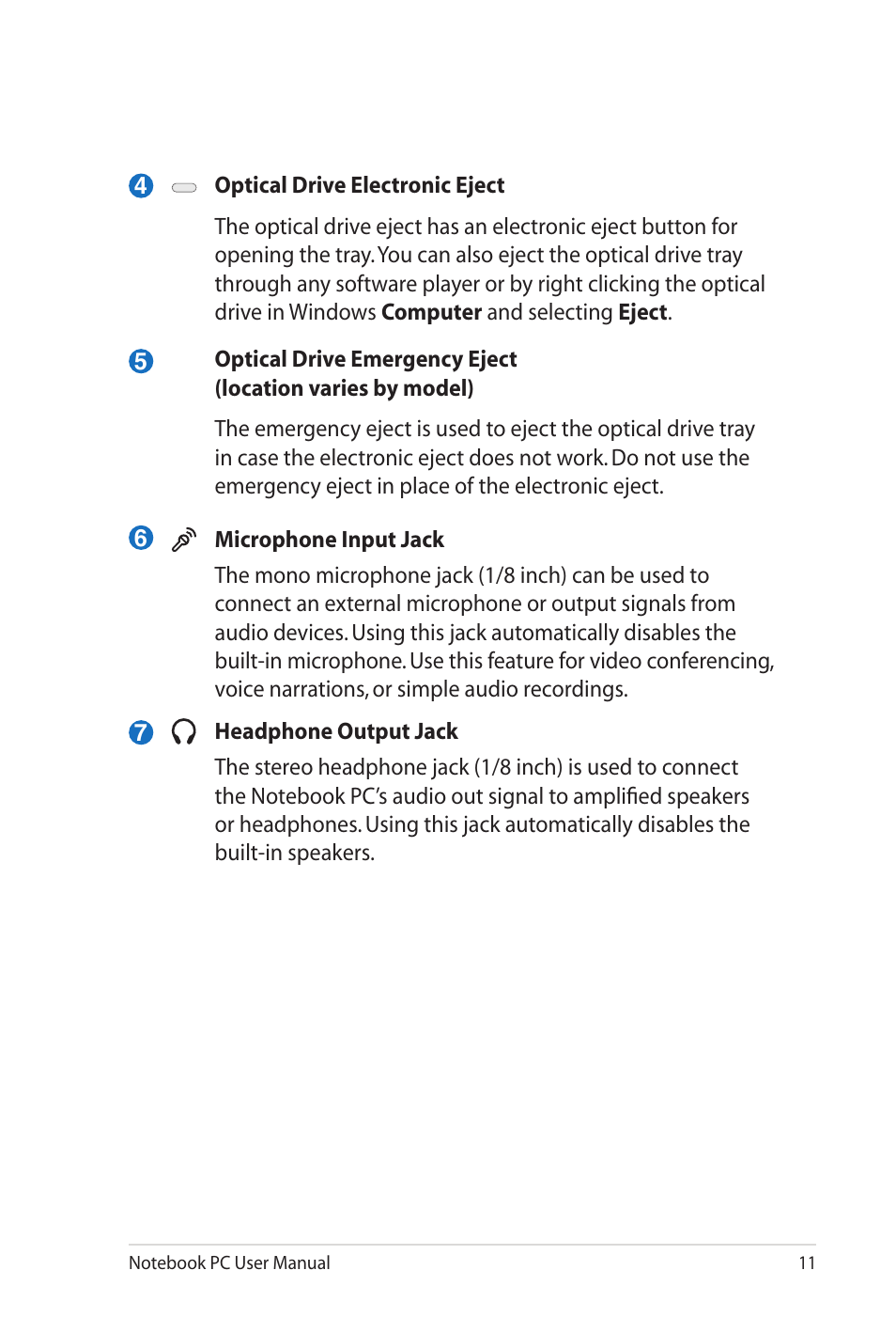 Asus G73Jh User Manual | Page 11 / 30