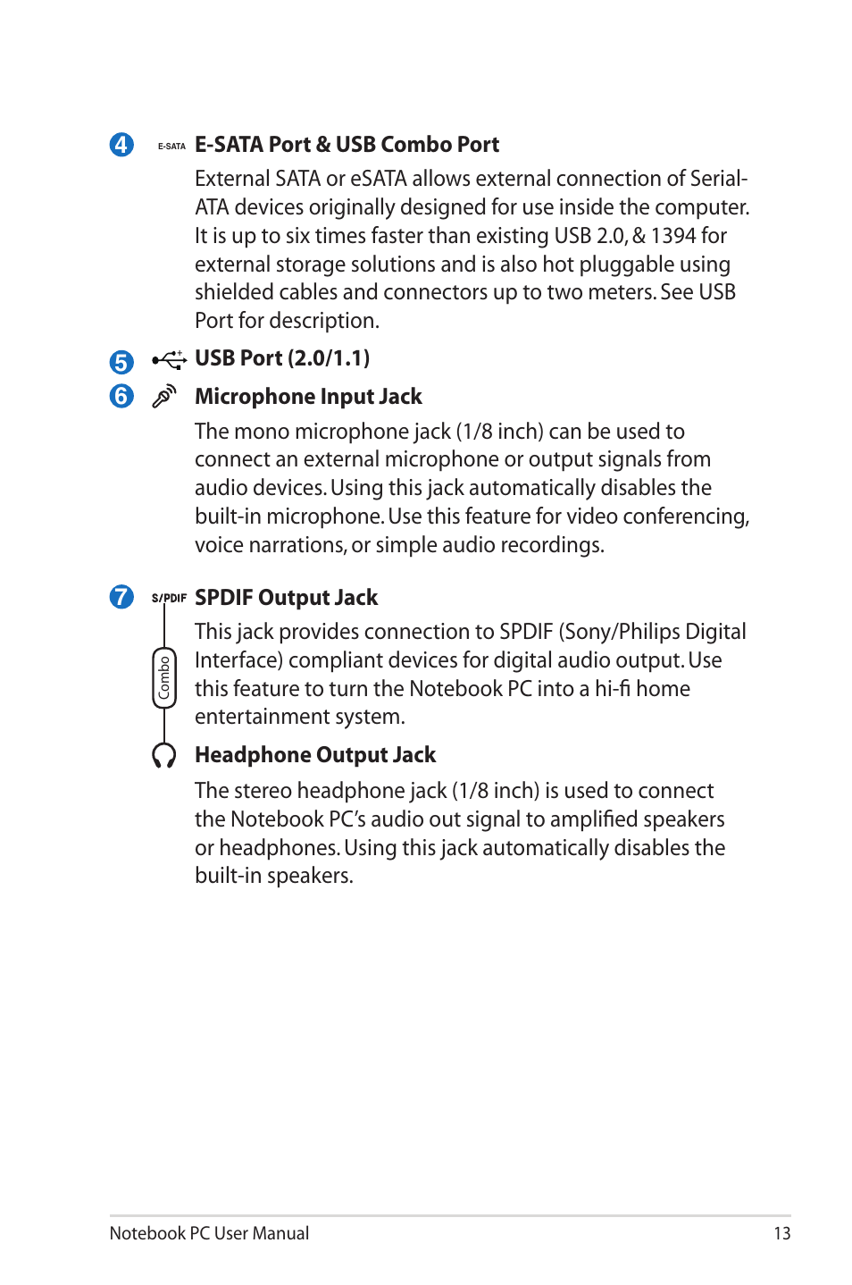 Asus N43JQ User Manual | Page 13 / 30