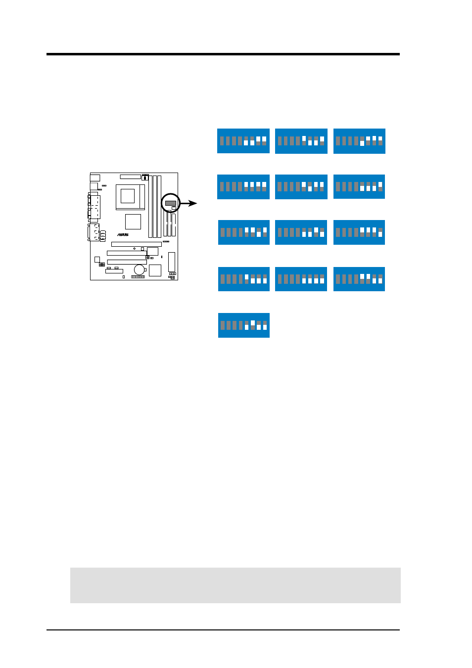 Hardware setup, Cuv4x-m cpu external frequency selection | Asus CUV4X-M User Manual | Page 20 / 104