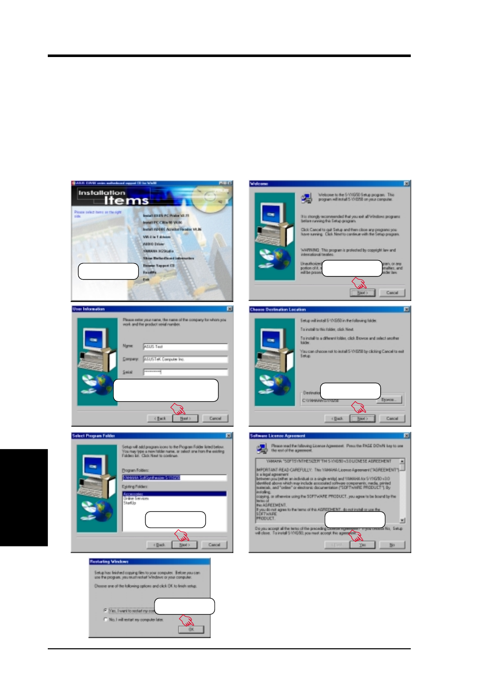 Software setup, 8 yamaha xgstudio | Asus CUV4X-M User Manual | Page 86 / 104