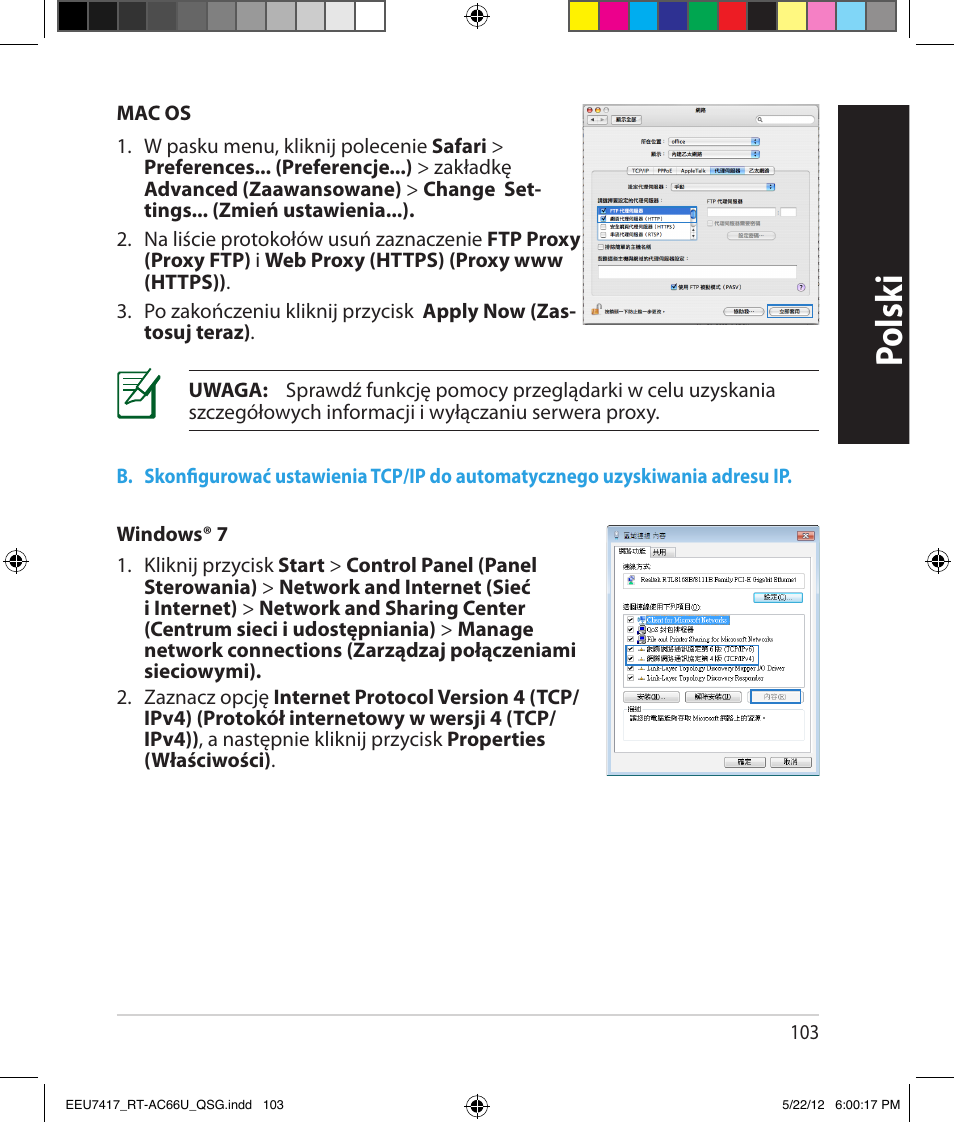 Polsk i | Asus RT-AC66U User Manual | Page 103 / 194