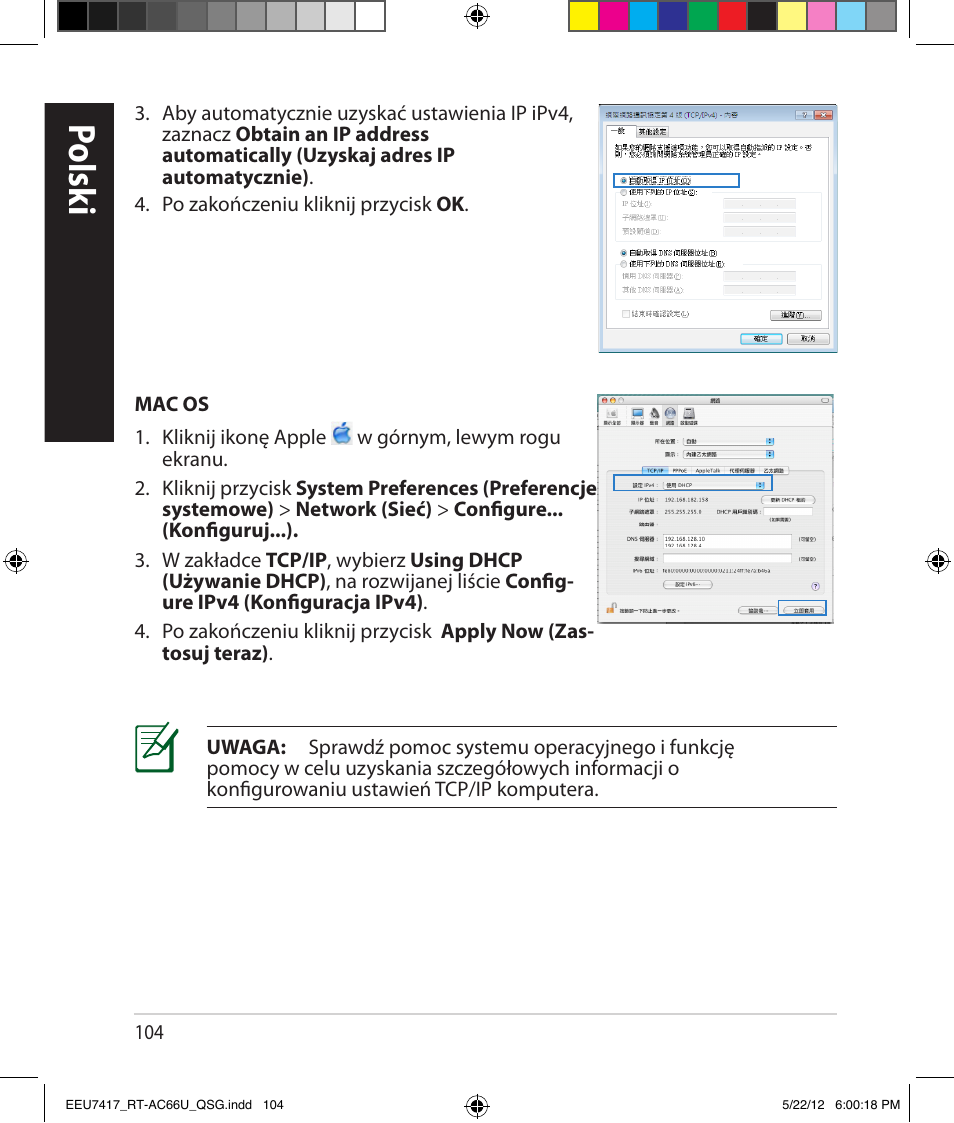 Polsk i | Asus RT-AC66U User Manual | Page 104 / 194