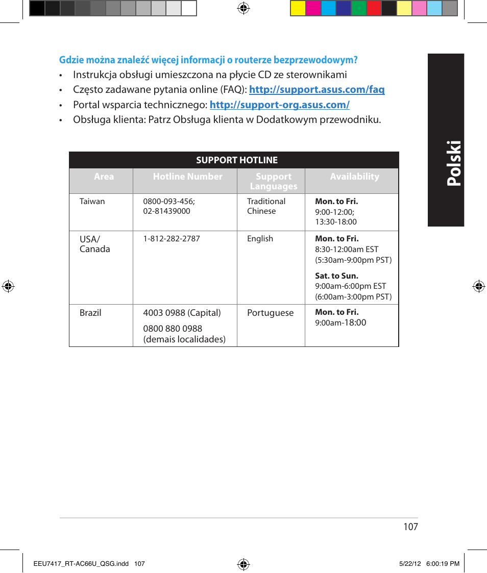 Polsk i | Asus RT-AC66U User Manual | Page 107 / 194