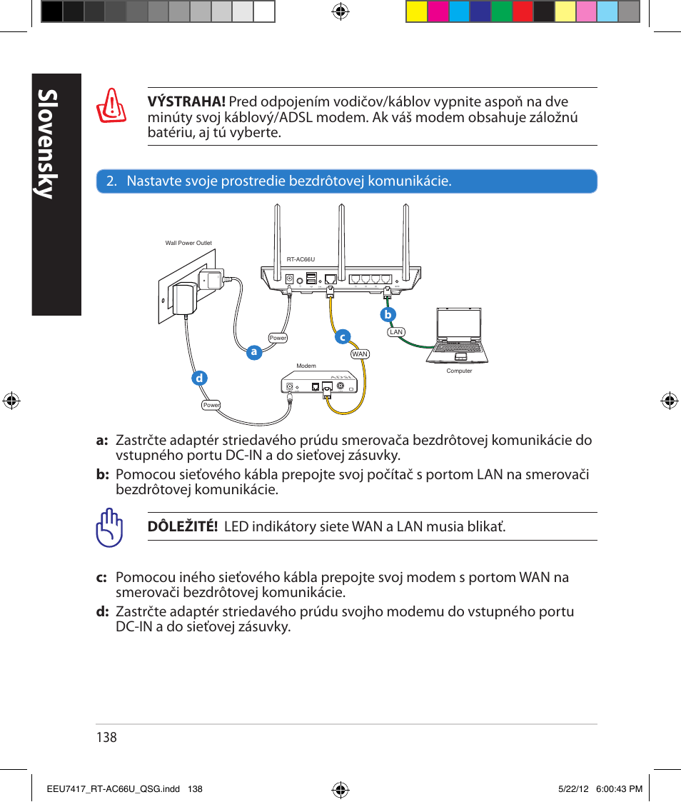 Slo vensk y | Asus RT-AC66U User Manual | Page 138 / 194