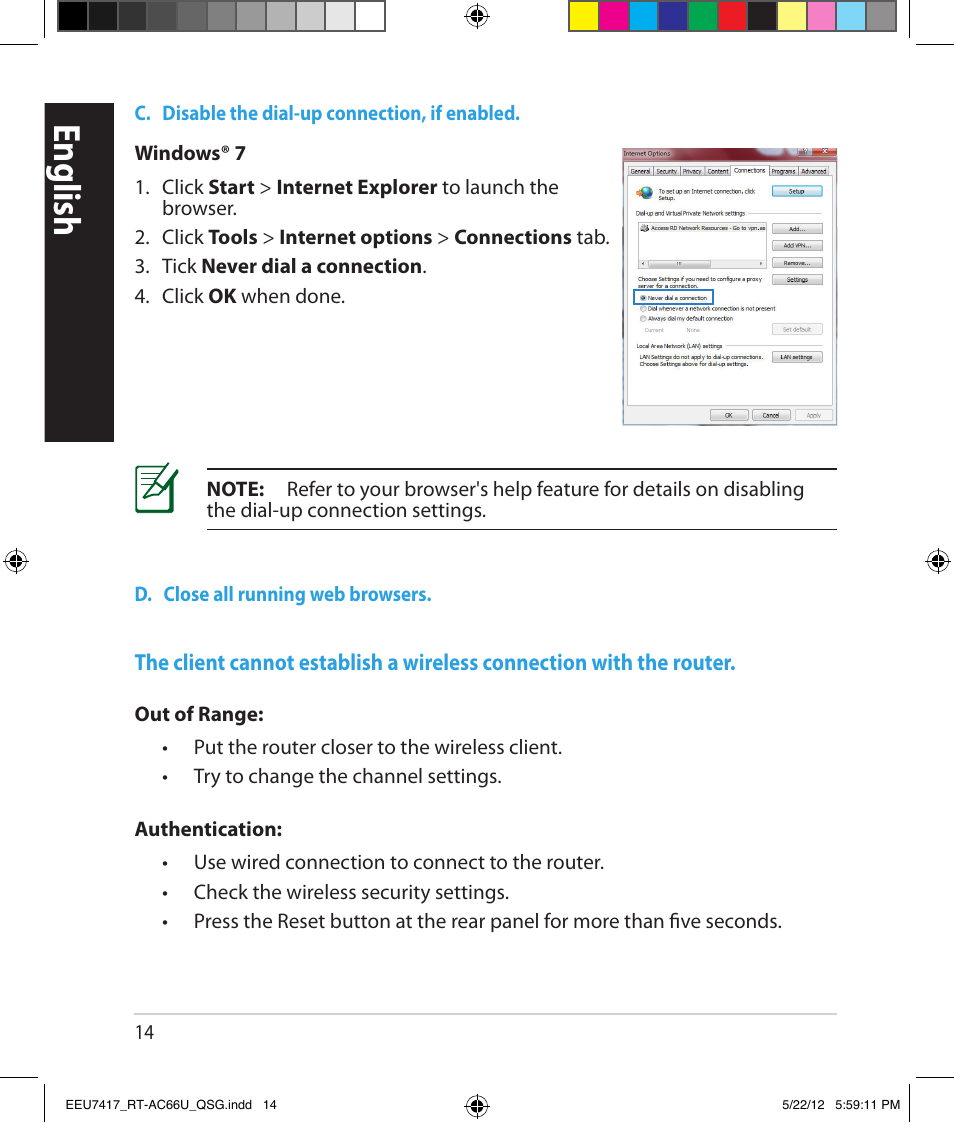 English | Asus RT-AC66U User Manual | Page 14 / 194